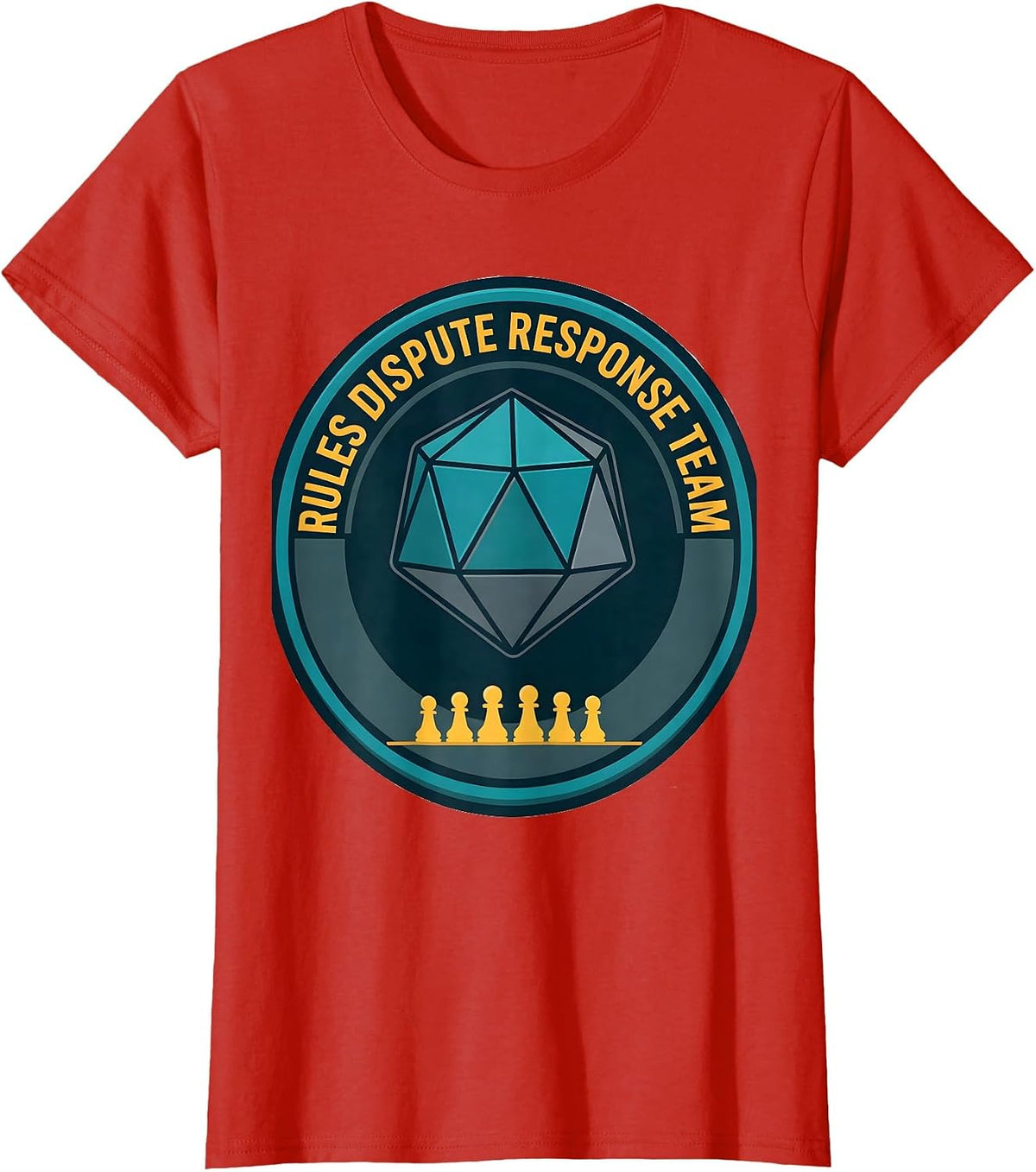 Women's Rules Dispute Response Team Funny Sarcastic Chaos T-Shirt - Red