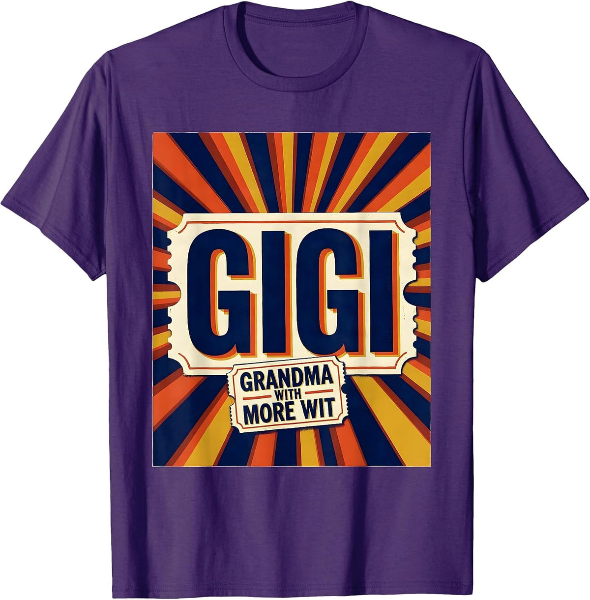 Men's Gigi Grandma With More Wit Funny Grandmother Gift T-Shirt - Purple