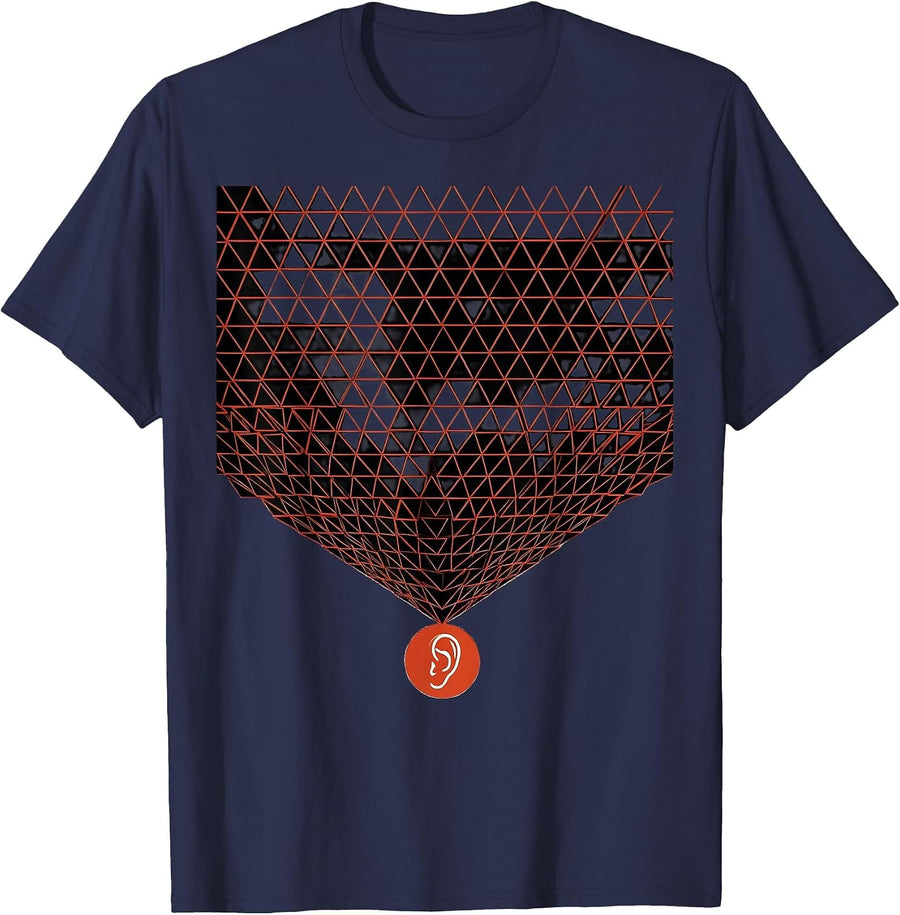 Emotional Support Human Geometric Counseling Staff Humor T-Shirt - Navy Blue