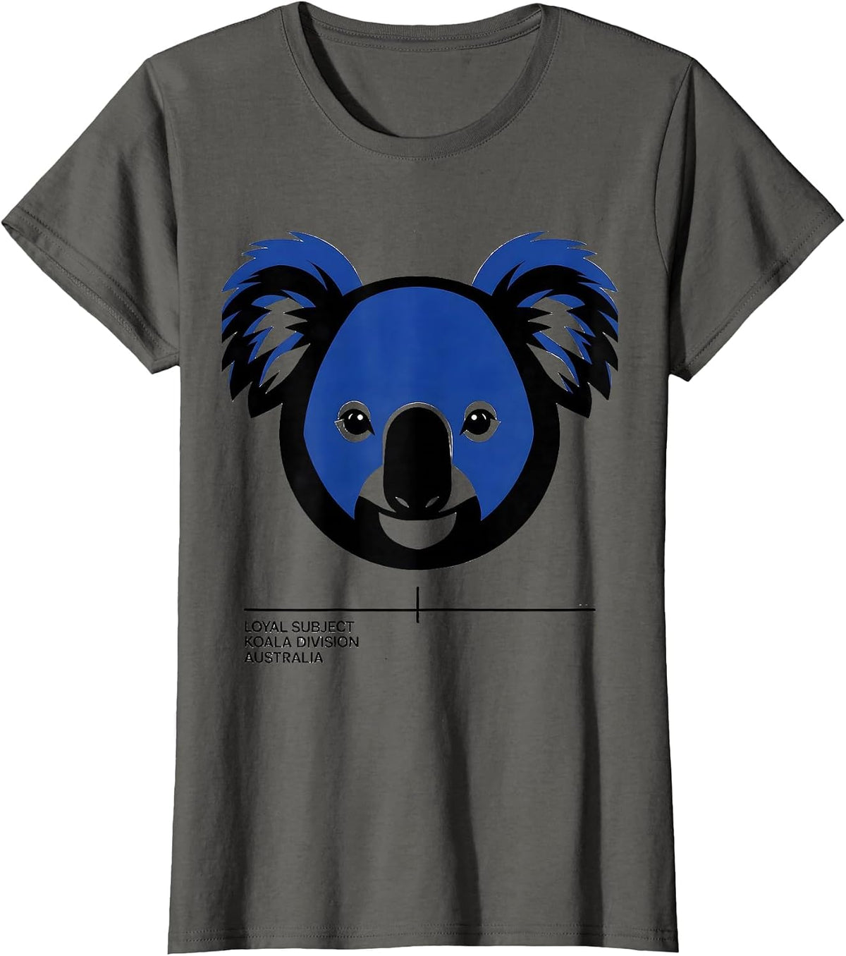 Women's Loyal Subject Koala Division Australia Travel Souvenir T-Shirt - Asphalt Grey