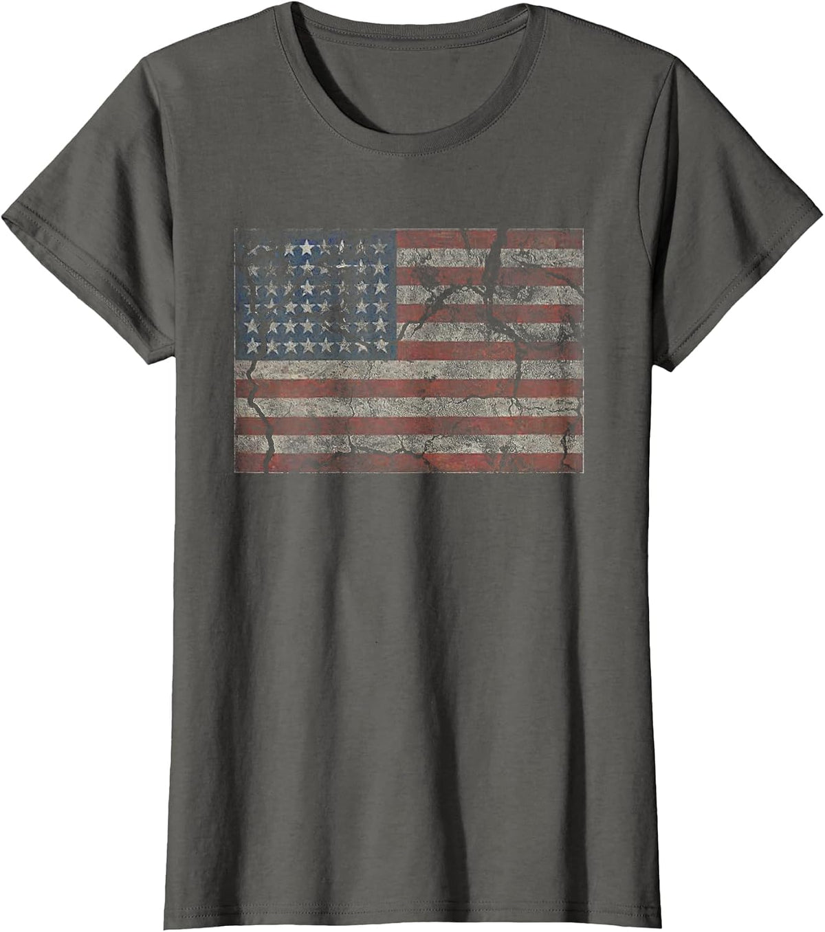 USA Glory Flag America Merica July 4th Old Country Redneck T-Shirt - Asphalt Grey