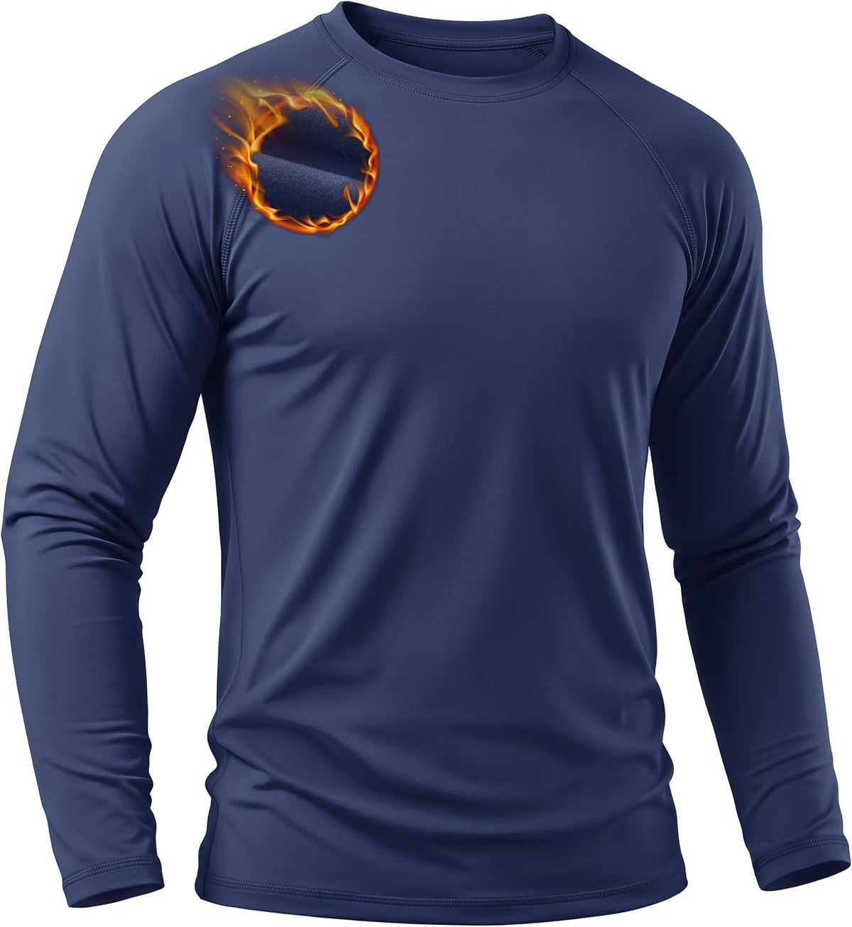 TACVASEN Men's Thermal Shirts Long Sleeve Warm Fleece Lined Base Layer - 03 Navy