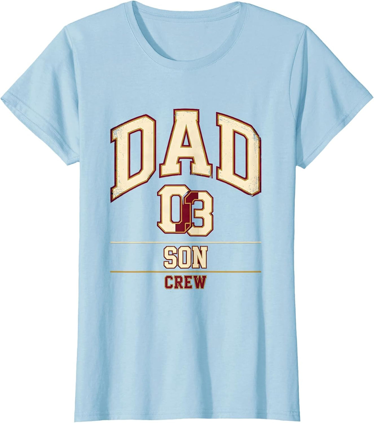 Dad Son Crew Sports Matching Family Matching T-Shirt - Baby Blue
