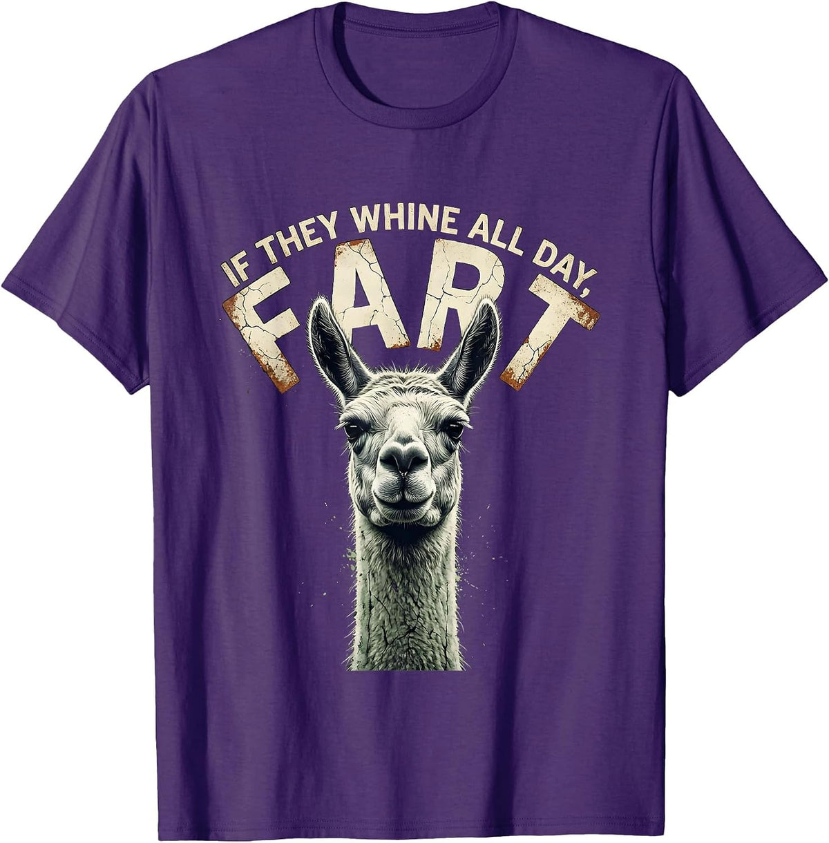 Men's If They Whine All Day Fart Funny Crude Humor Gag Gift T-Shirt - Purple