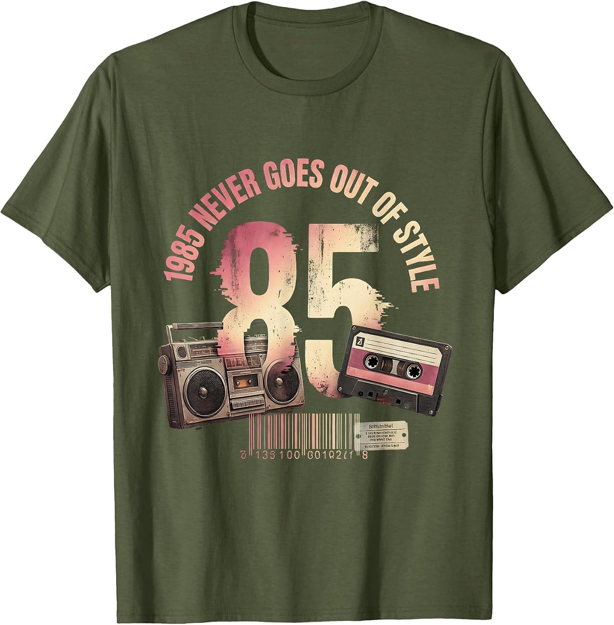 1985 Never Goes Out of Style Vintage Birthday T-Shirt - Olive Green