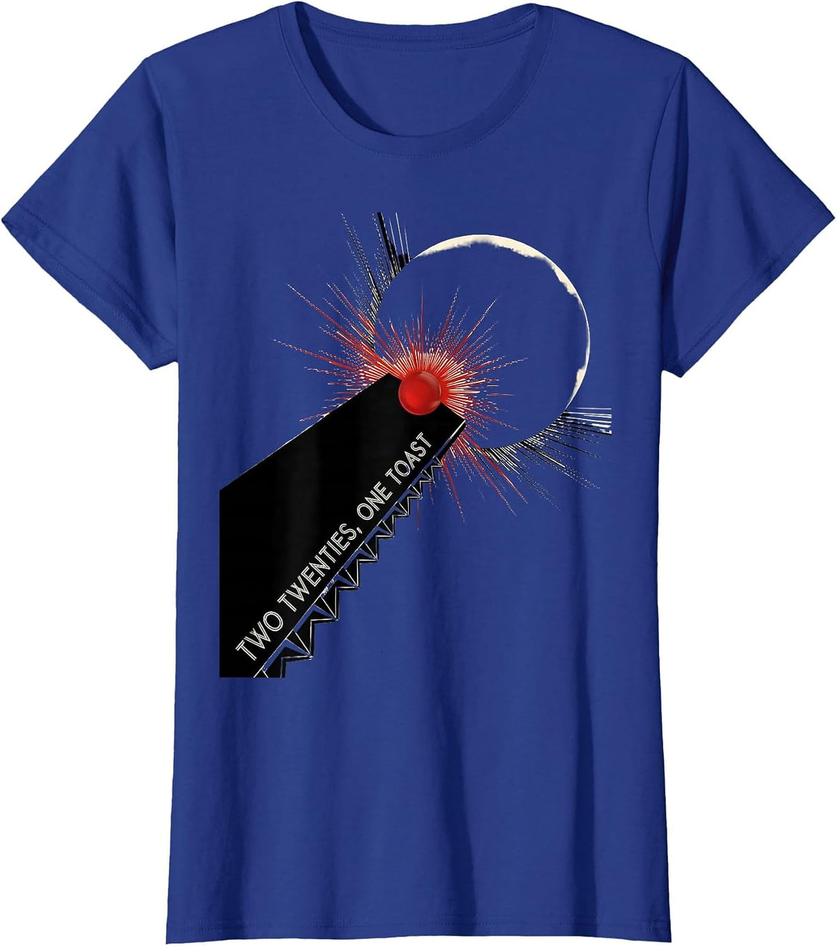 Women's Two Twenties, One Toast Roaring 1920s Art Deco Party T-Shirt - Royal Blue