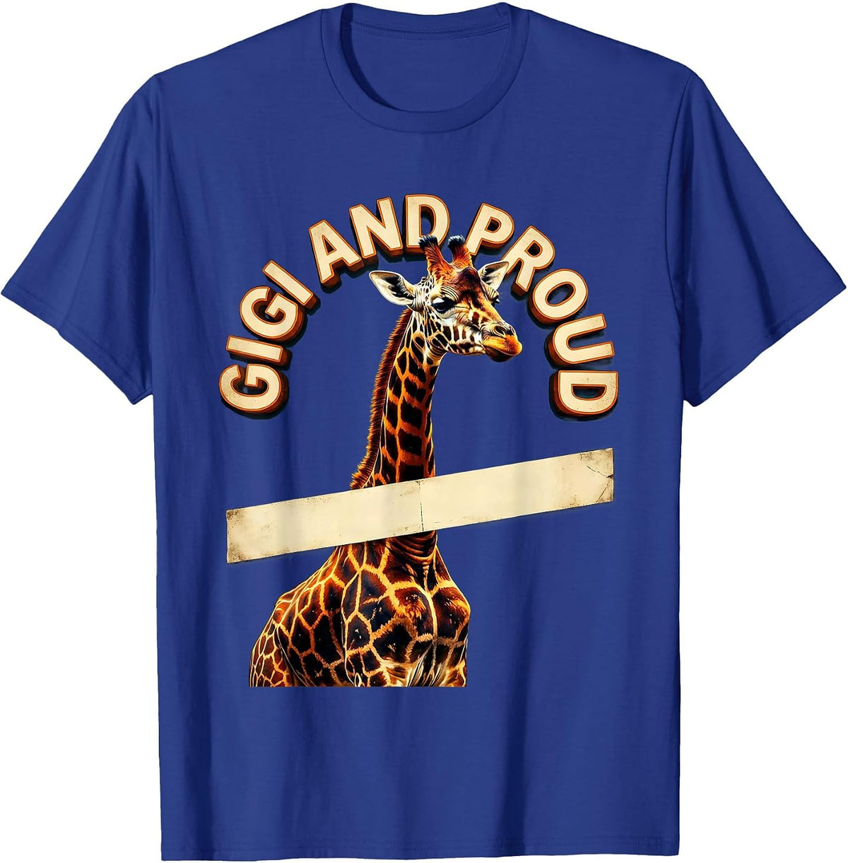 Gigi and Proud Grandma Design T-Shirt - Royal Blue