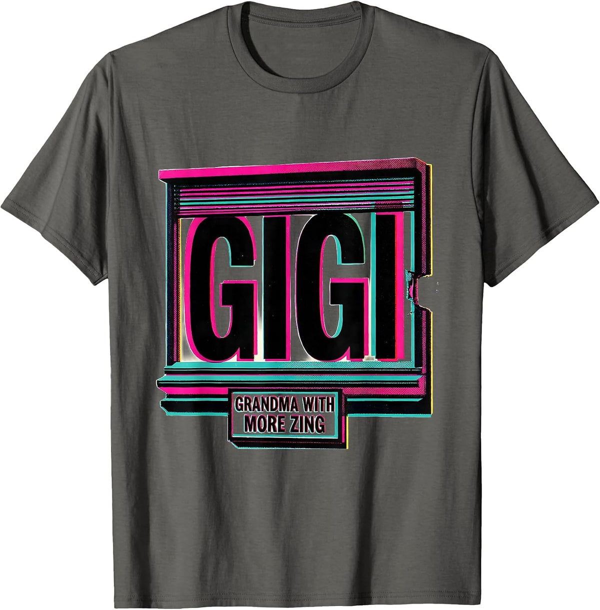 Men's Gigi Grandma With More Zing Funny Grandmother Gift T-Shirt - Asphalt Grey