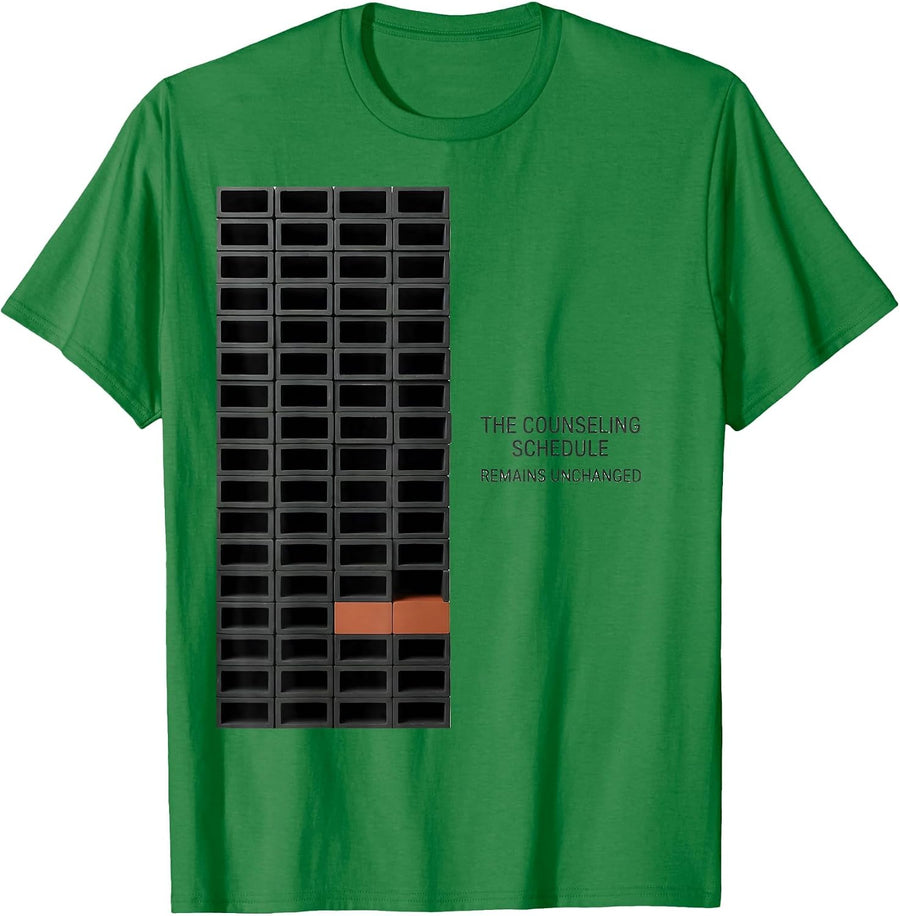 Men's The Counseling Schedule Remains Unchanged Funny School T-Shirt - Kelly Green