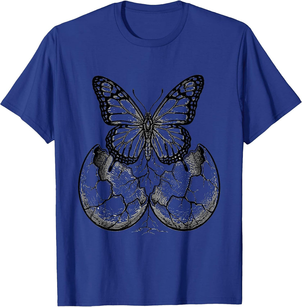 School Psychologist Butterfly Emerging From Egg T-Shirt - Royal Blue