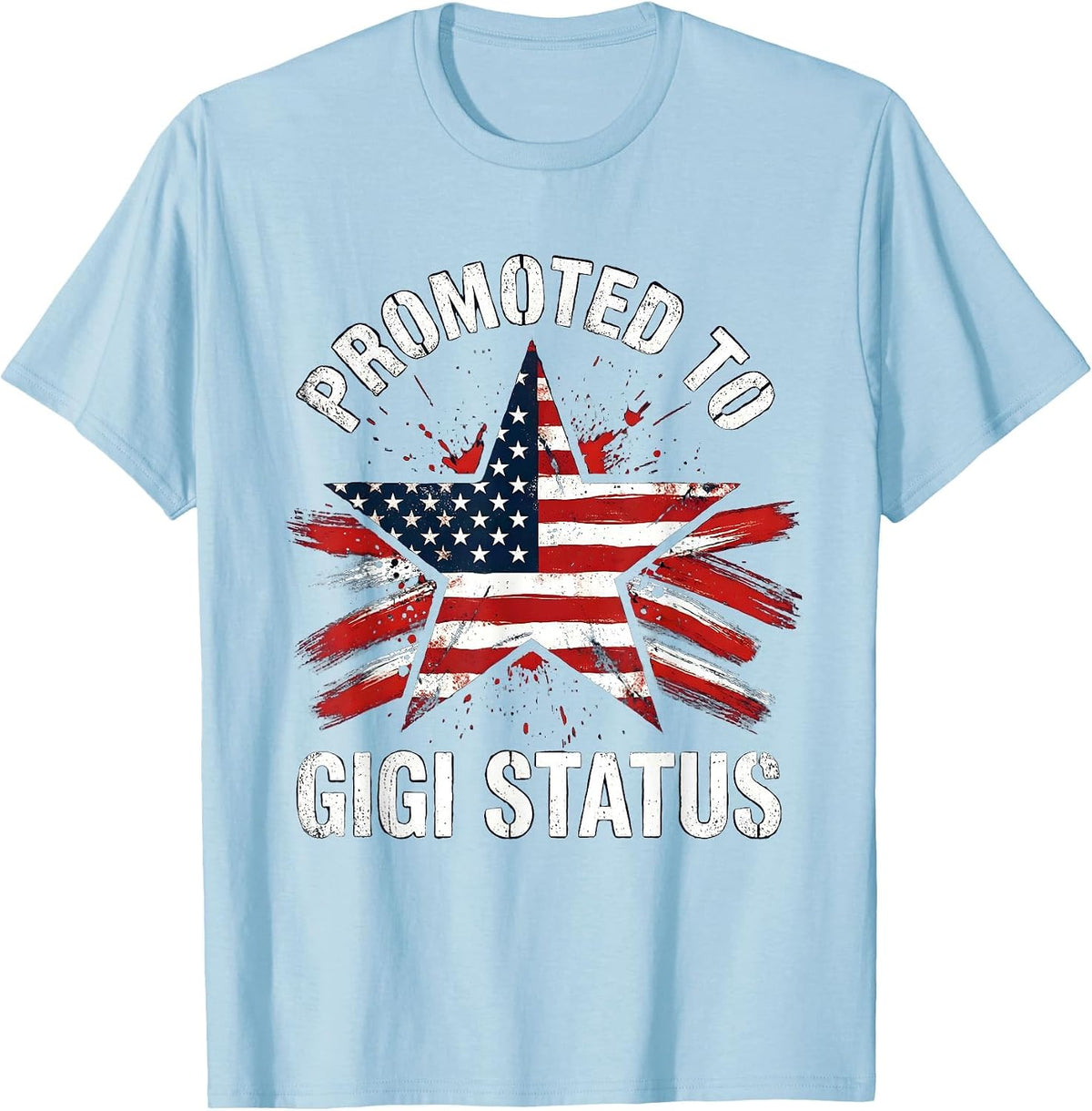 Men's Promoted to Gigi Status Grandma Gift Design T-Shirt - Baby Blue