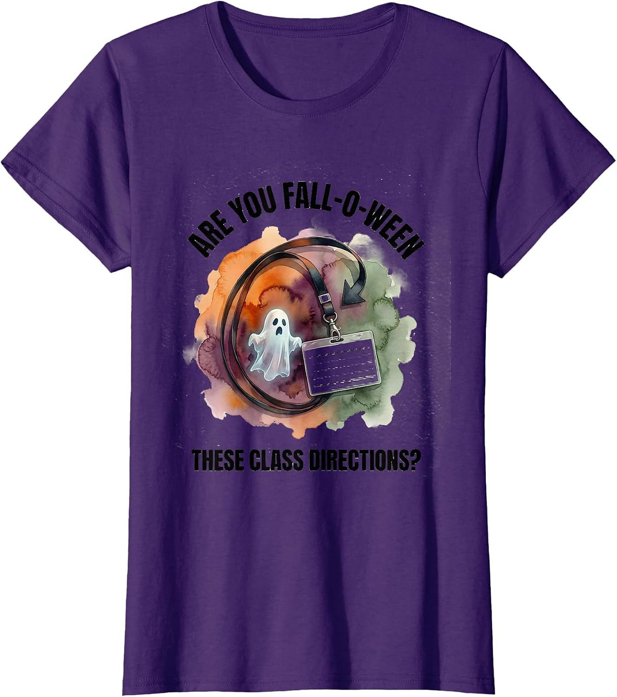 Women's Are You Fall-O-Ween These Class Directions Teacher T-Shirt - Purple