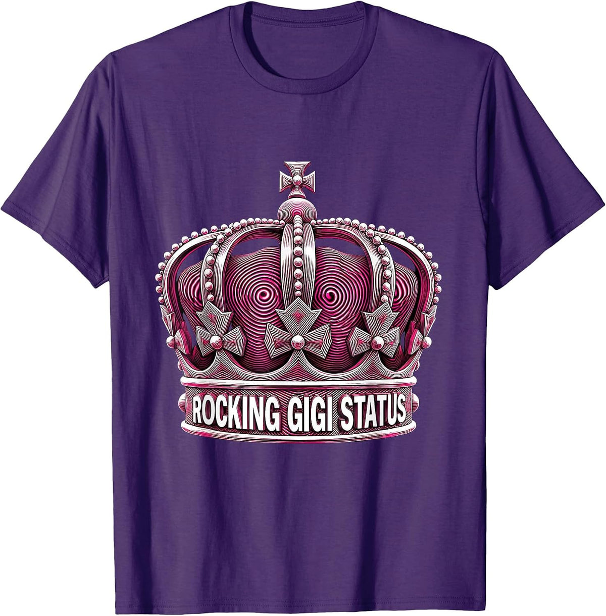 Rocking Gigi Status Grandma Pride Design T-Shirt - Purple
