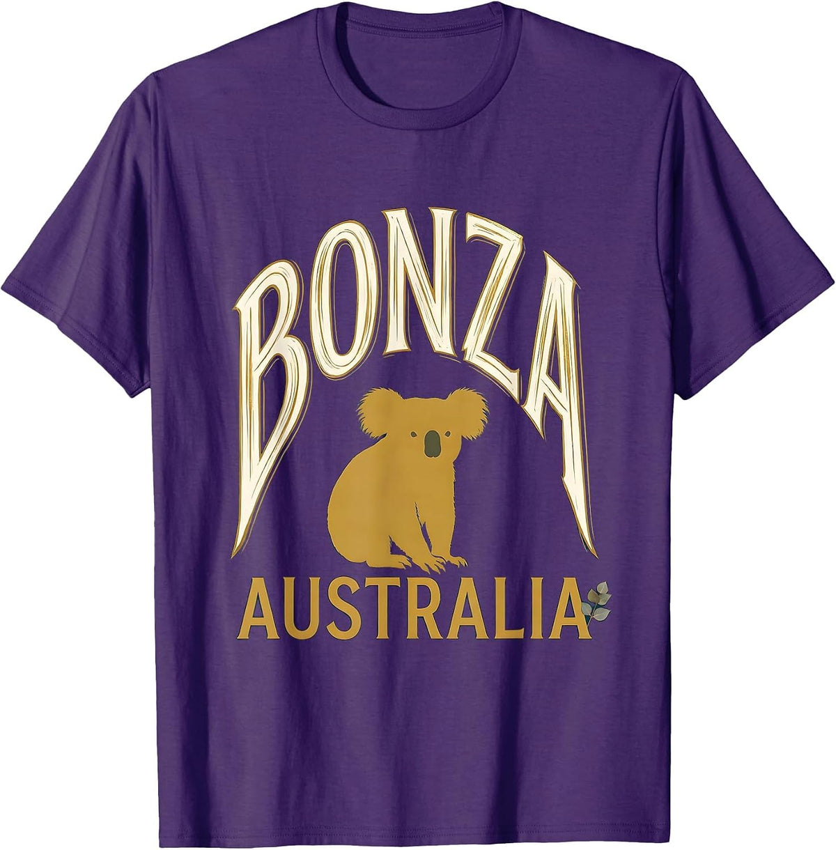 Bonza Australia Sign Painter Koala Souvenir Novelty T-Shirt - Purple