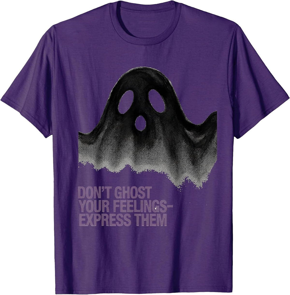 Don't Ghost Your Feelings—Express Them Halloween School T-Shirt - Purple