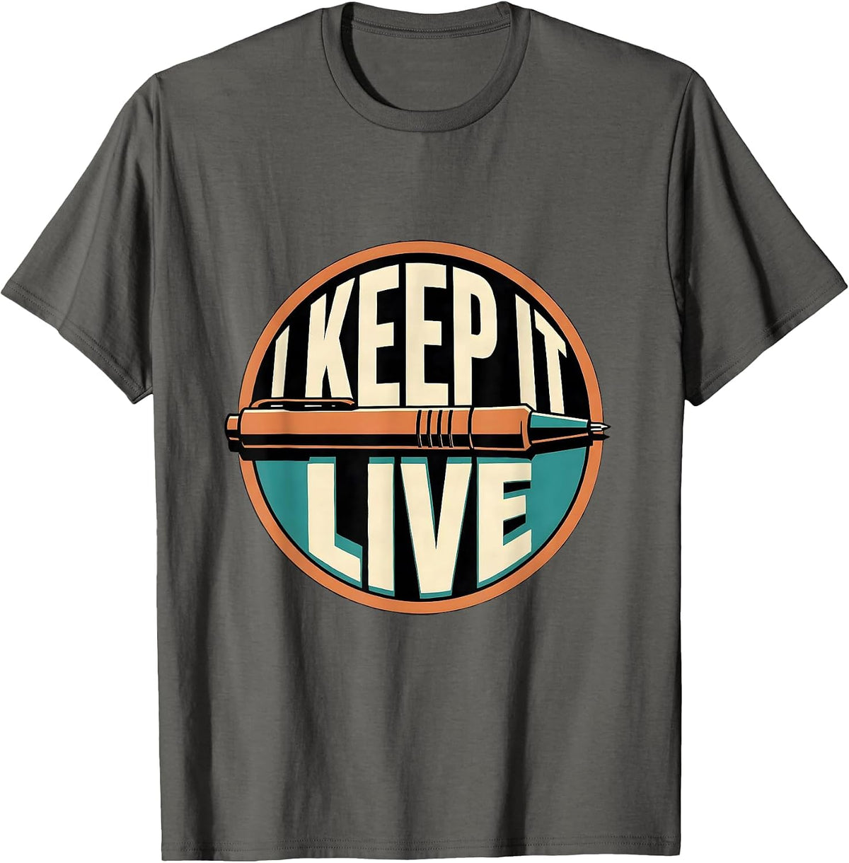 I Keep It Live Funny Electrician Trade Skeleton Sarcastic T-Shirt - Asphalt Grey
