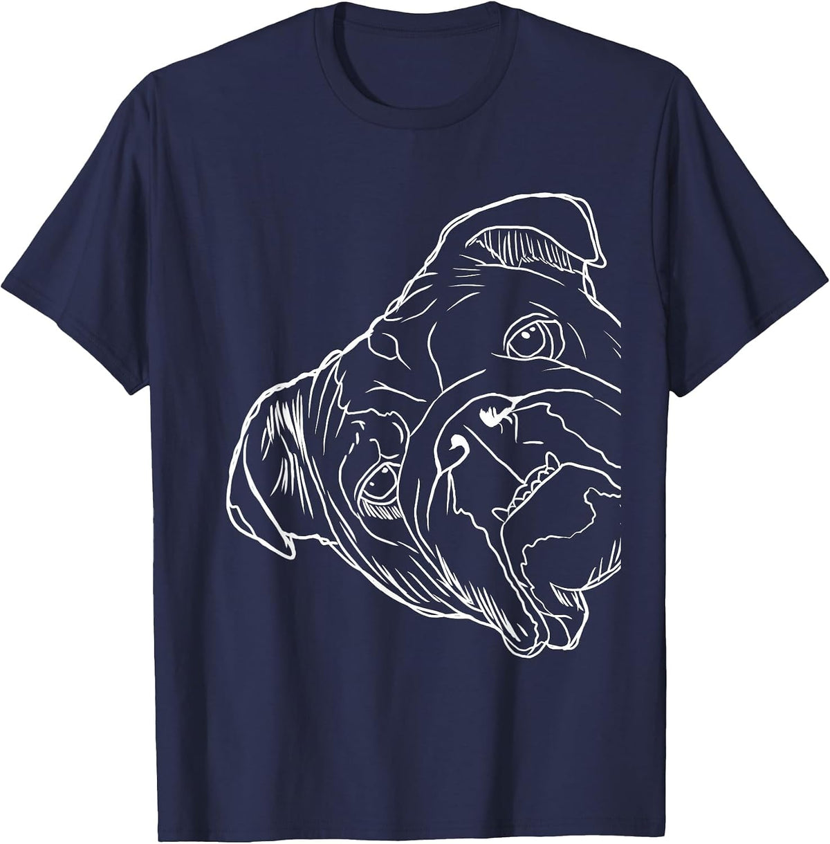 Funny Dog English Bulldog T-Shirt - Navy Blue