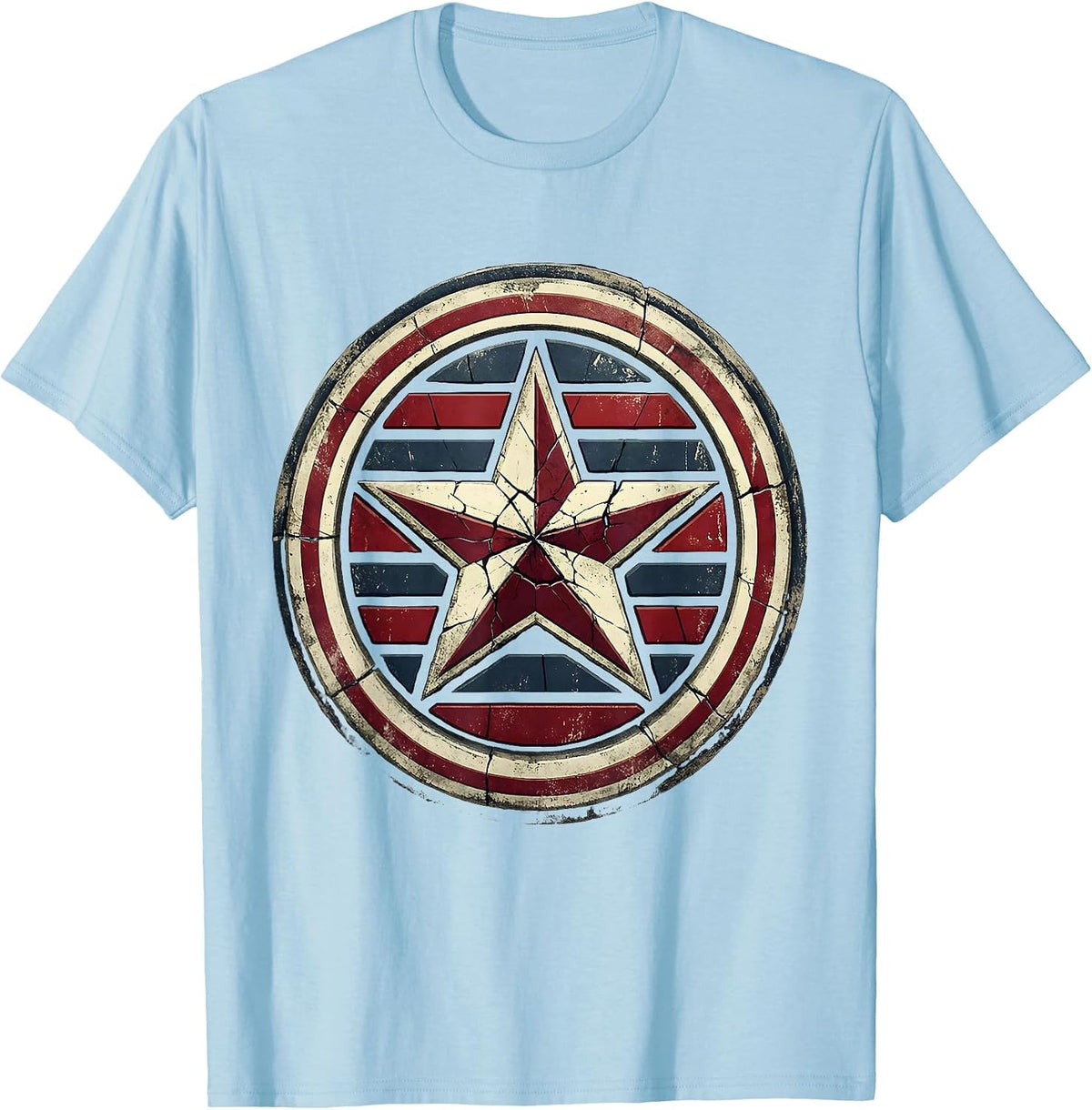 Men's Welder Hardhat Metal Sparks Graphic T-Shirt - Baby Blue