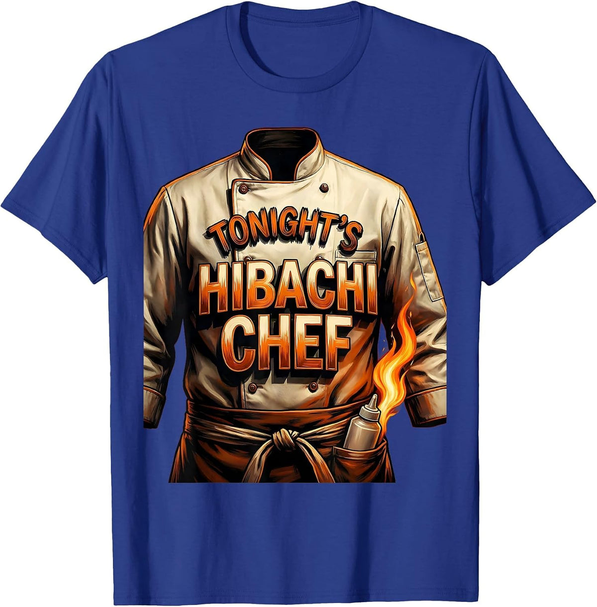 Tonight's Hibachi Chef Playful Pun Halloween Party Costume T-Shirt - Royal Blue
