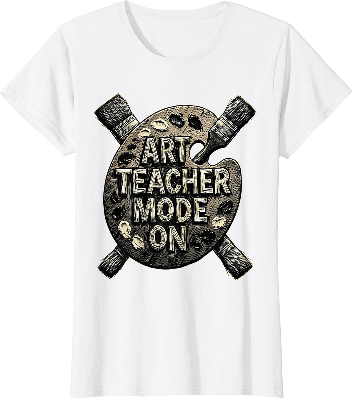 Women's Art Teacher Mode On Graphic Design T-Shirt - White