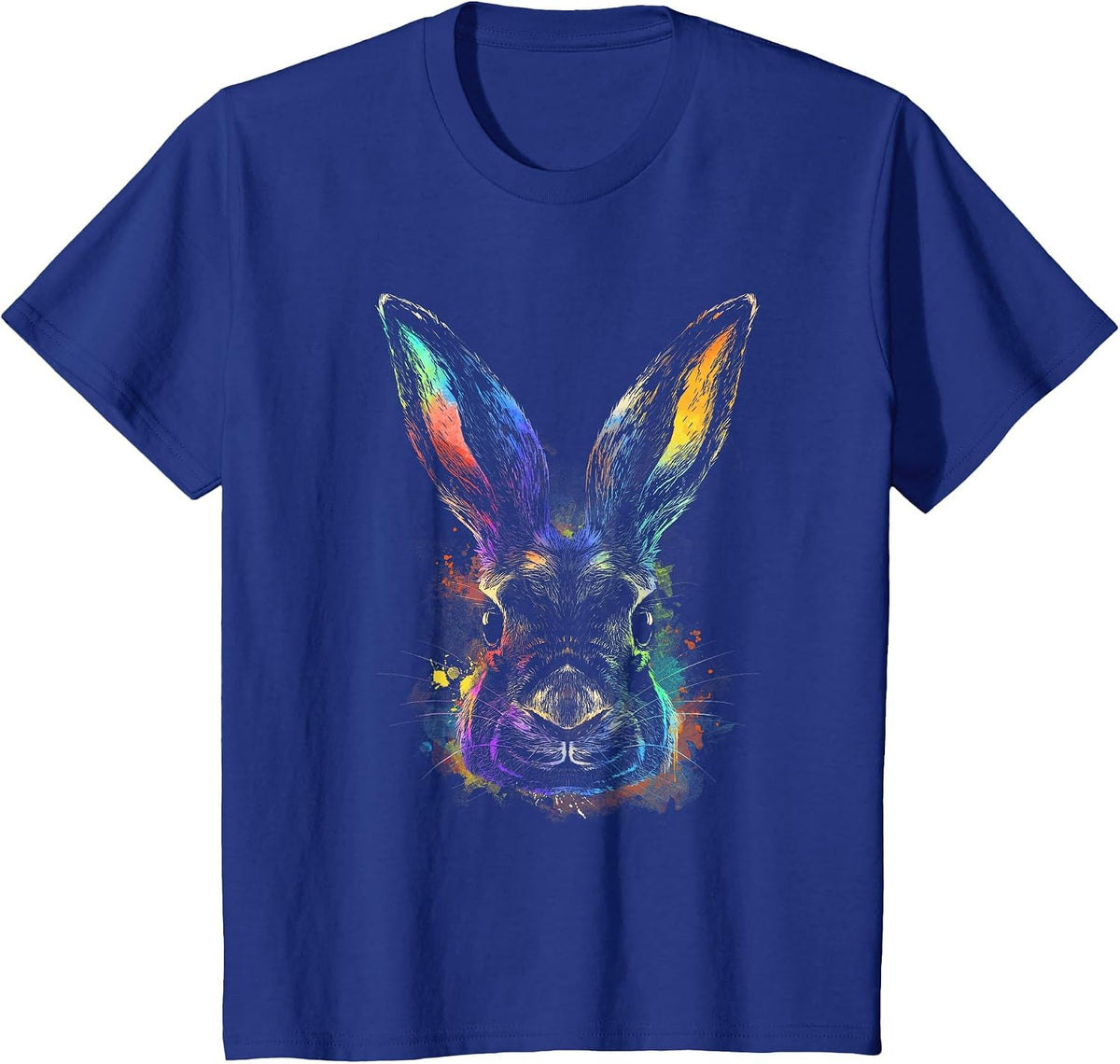 Rainbow Rabbit Abstract Colorful for Bunny Rabbit Lovers T-Shirt - Royal Blue