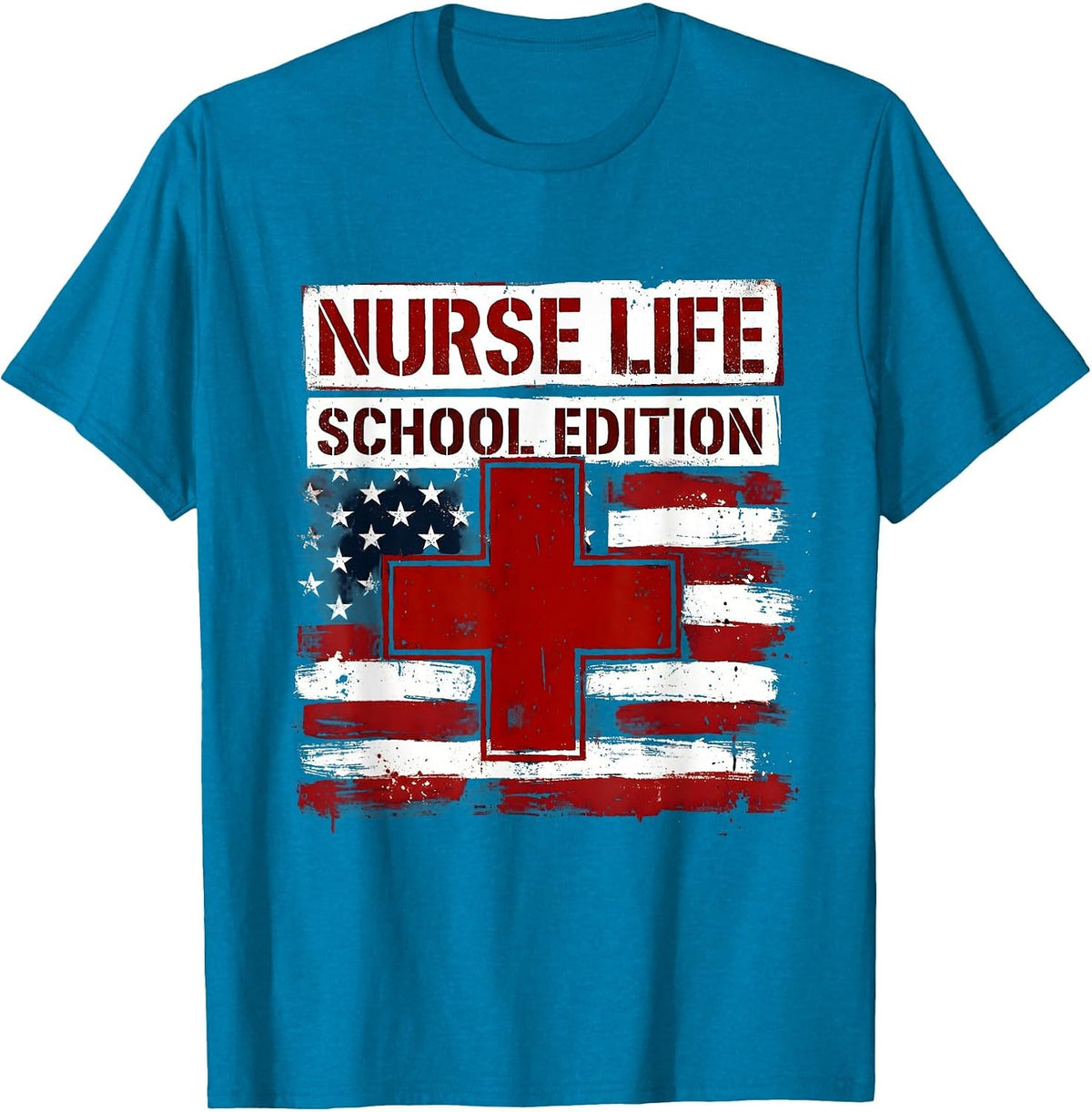 Nurse Life School Edition School Nurse Design T-Shirt - Sapphire Blue