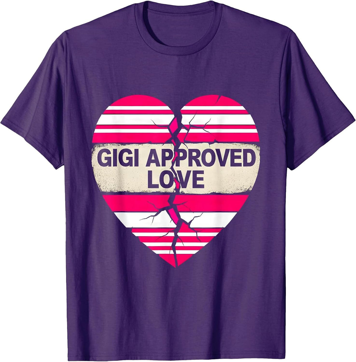 Gigi Approved Love Grandma Gift Design T-Shirt - Purple