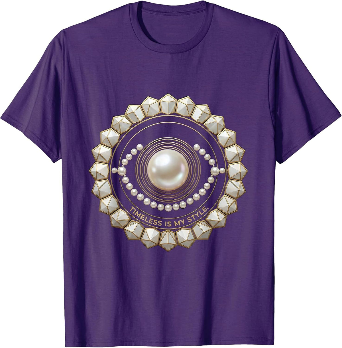 Men's Pearls Are Always Appropriate Timeless Style T-Shirt - Purple