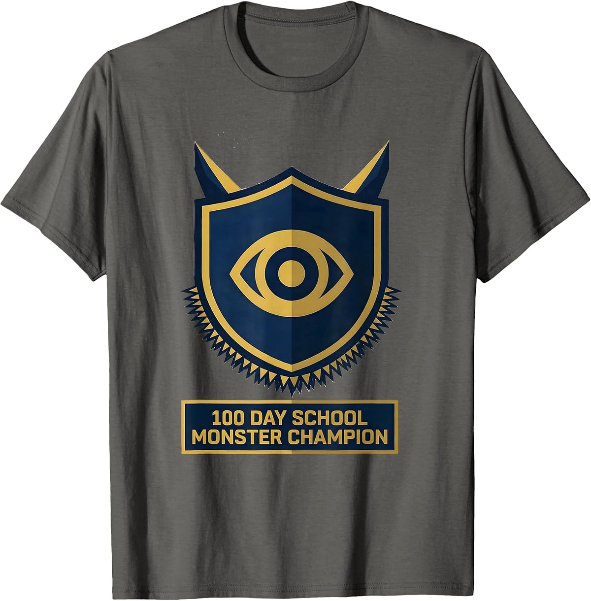 Men's 100 Day School Monster Champion Cute 100th Day Kids T-Shirt - Asphalt Grey