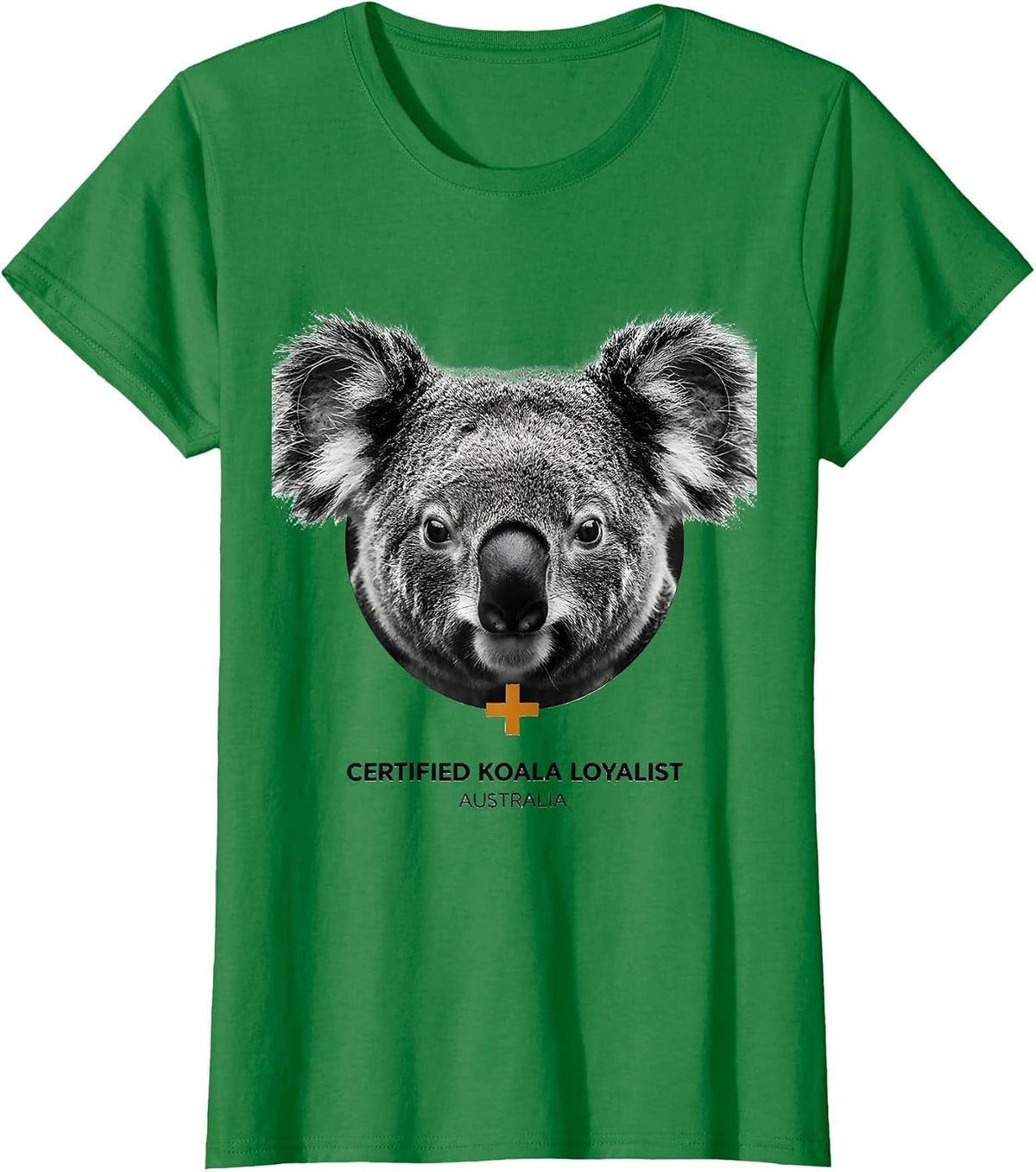 Women's Certified Koala Loyalist Australia National Pride Souvenir T-Shirt - Kelly Green