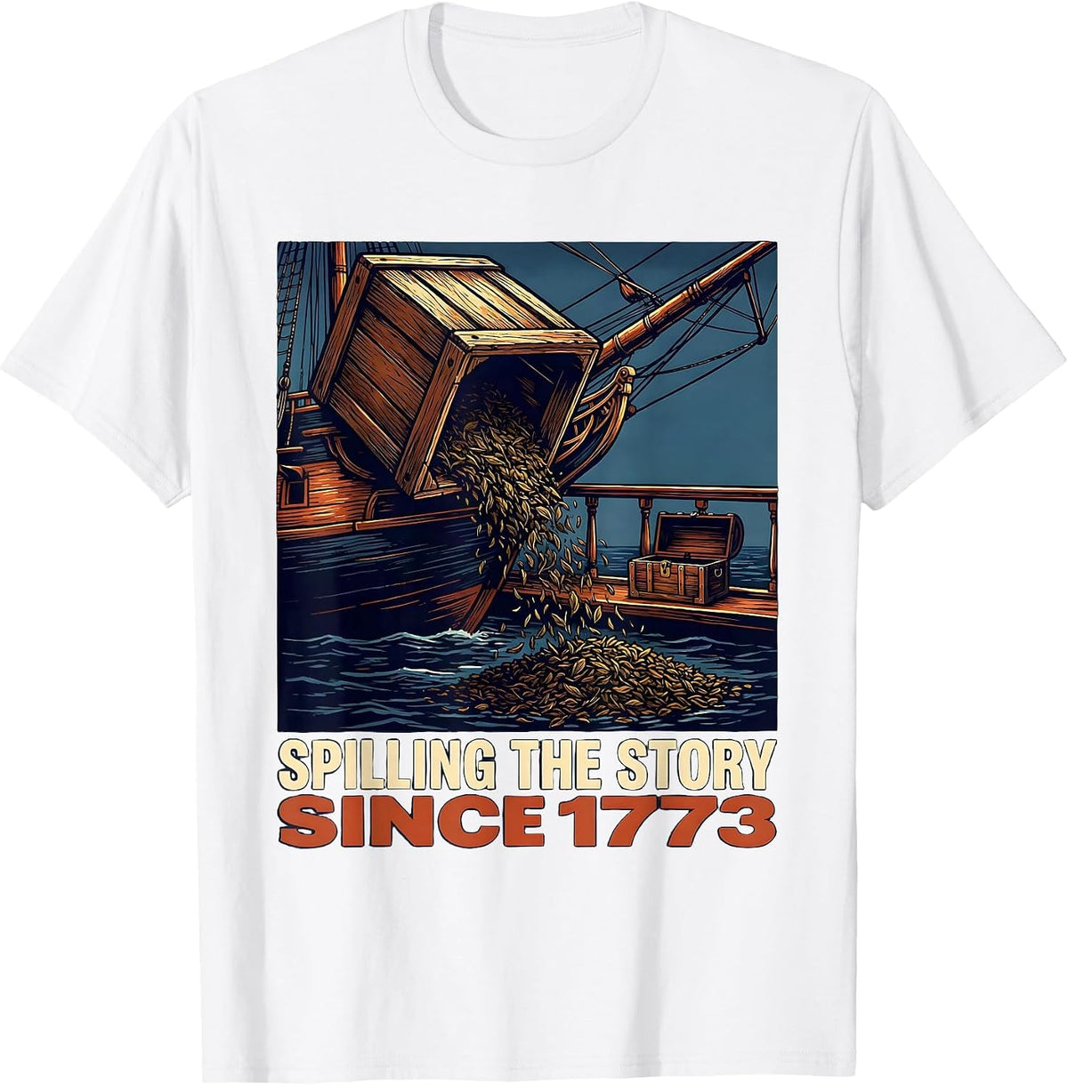 Men's Spilling The Story Since 1773 Funny History Teacher Humor T-Shirt - White