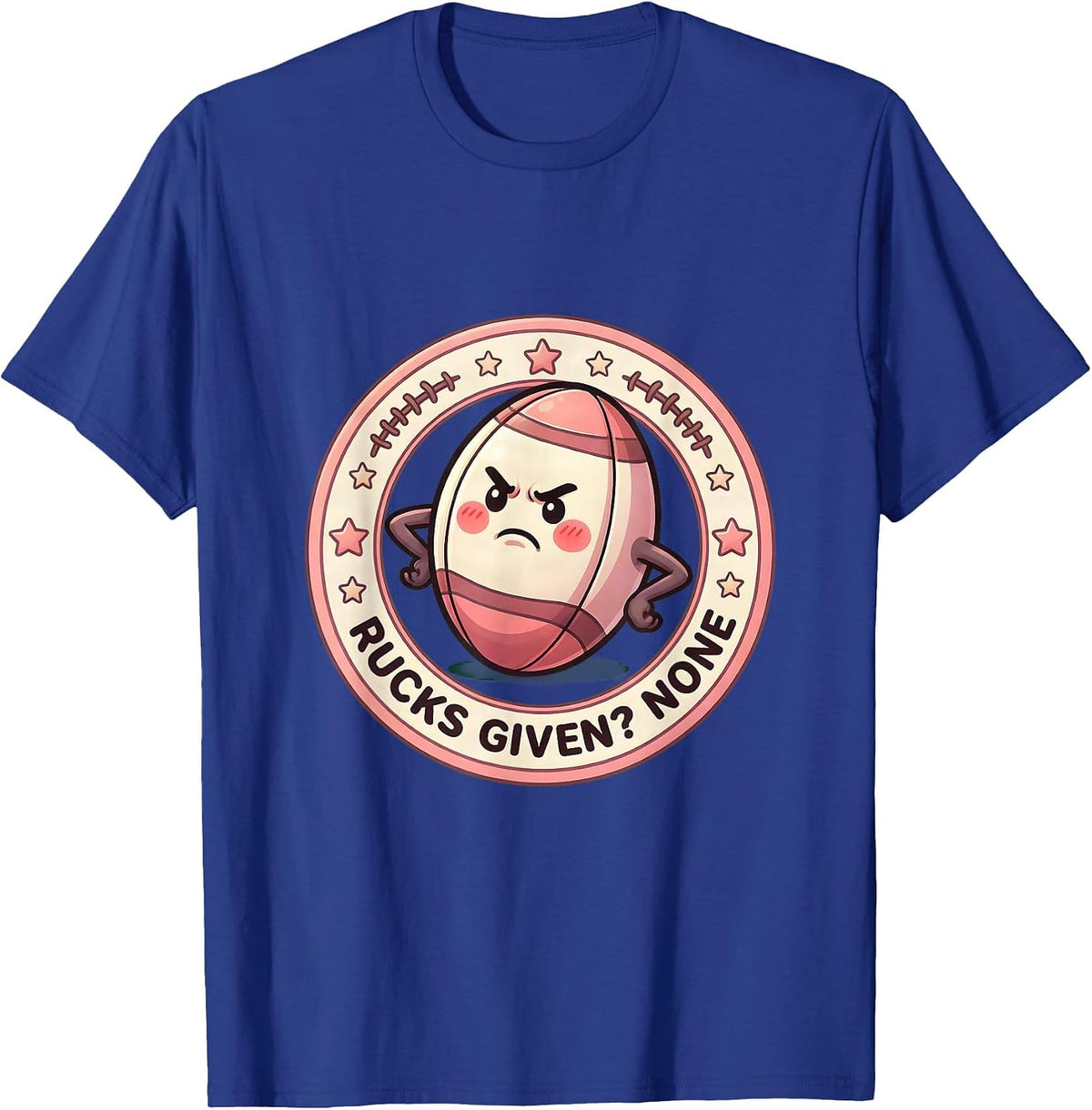 Men's Rucks Given None Funny Rugby Design T-Shirt - Royal Blue