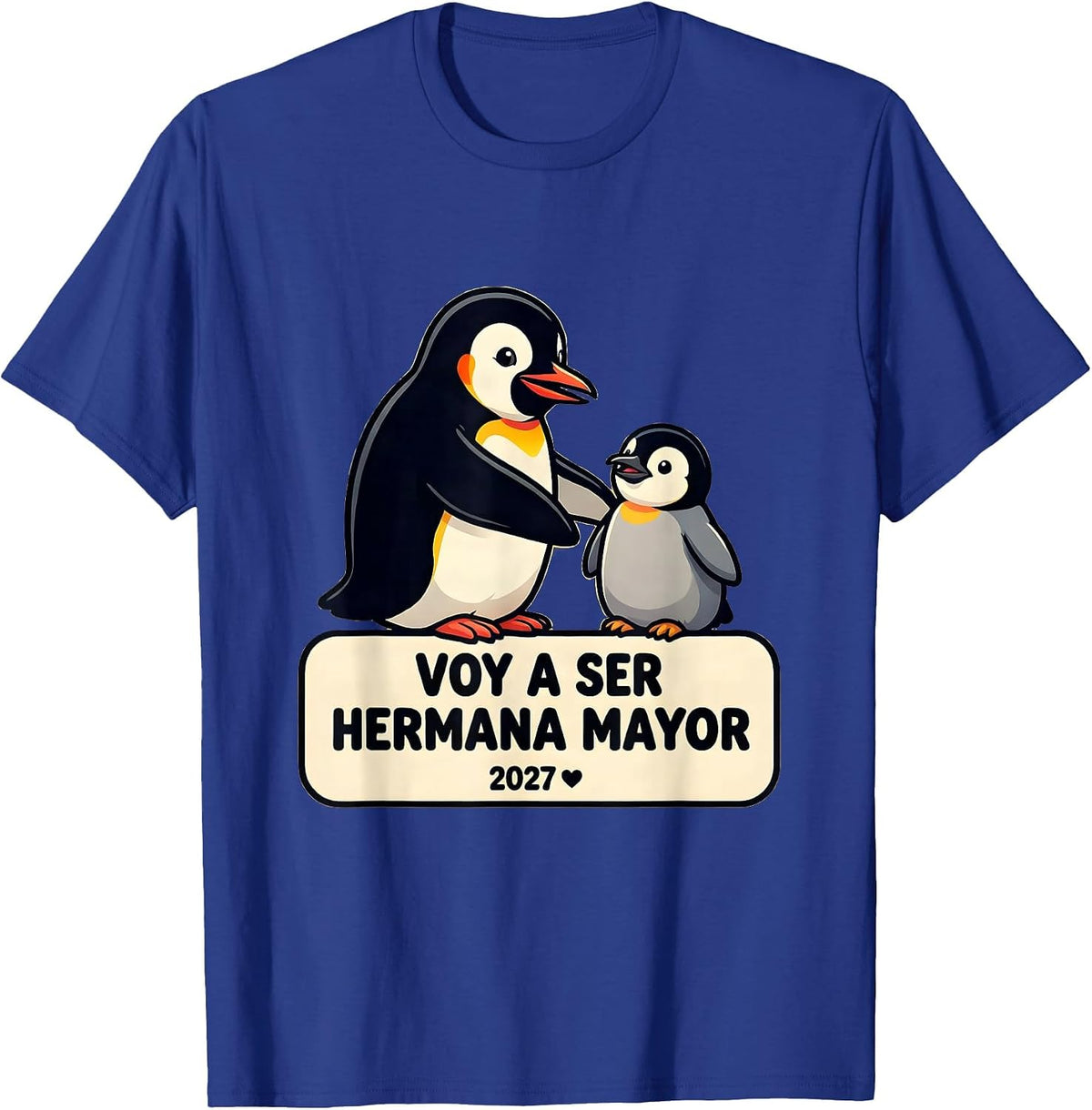 Voy A Ser Hermana Mayor 2027 Cartoon Big Sister Spanish T-Shirt - Royal Blue