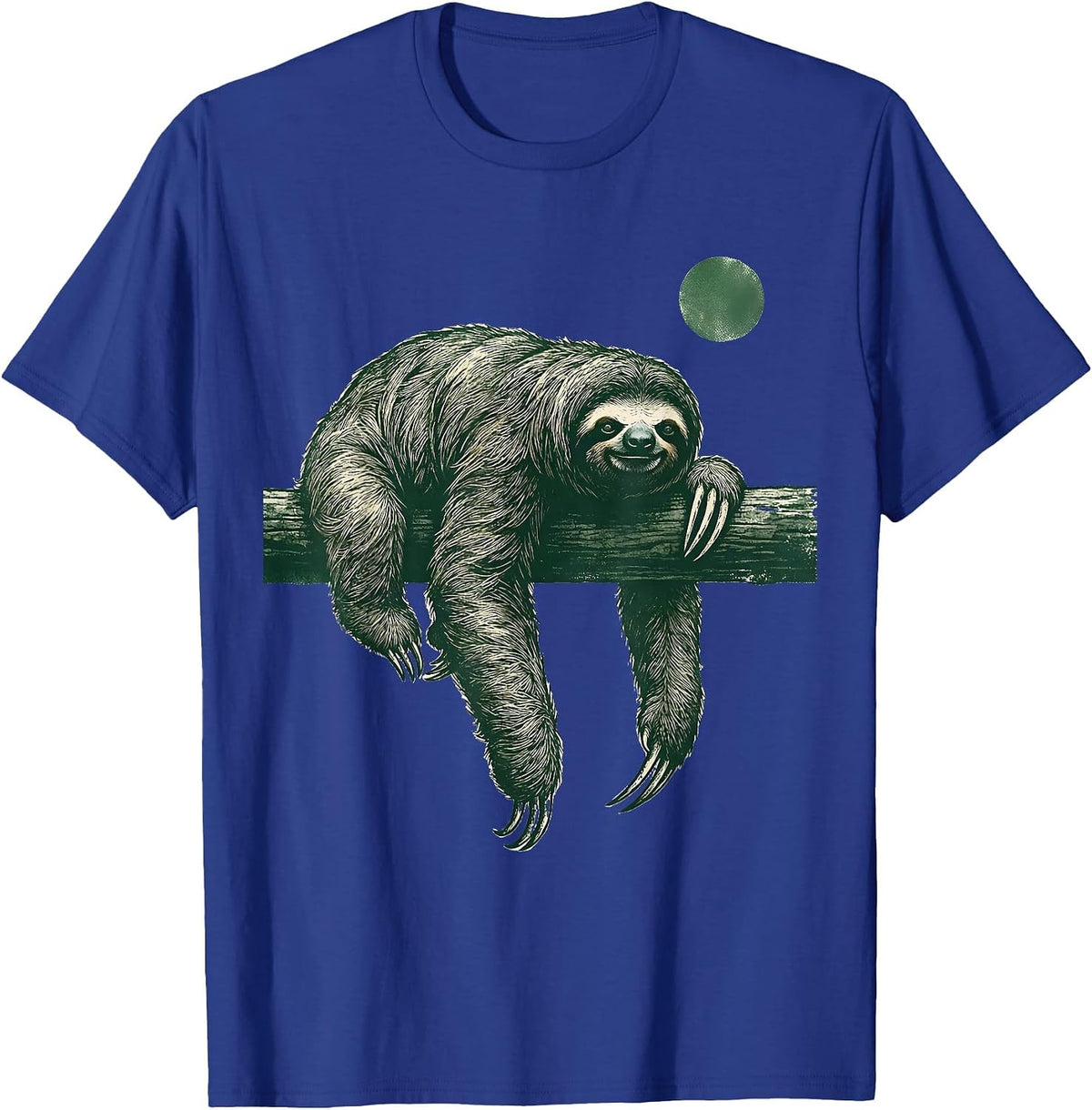 Men's Masked Sloth Rubber Stamp Funny Sloth Lover Gift T-Shirt - Royal Blue