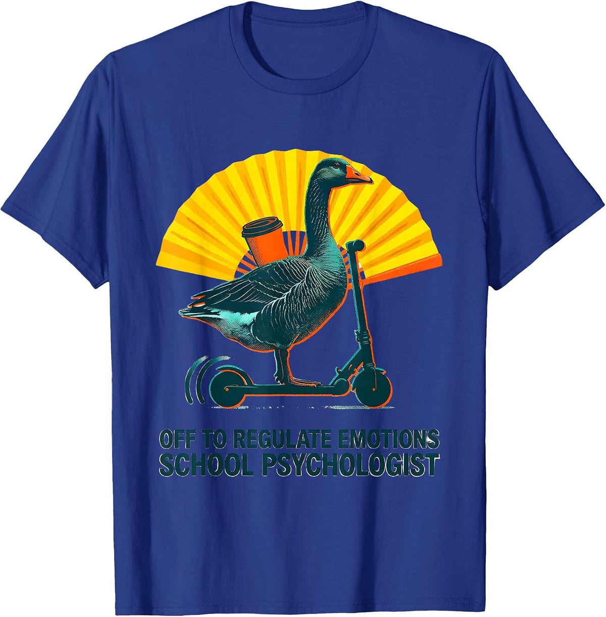 Off to Regulate Emotions School Psychologist T-Shirt - Royal Blue