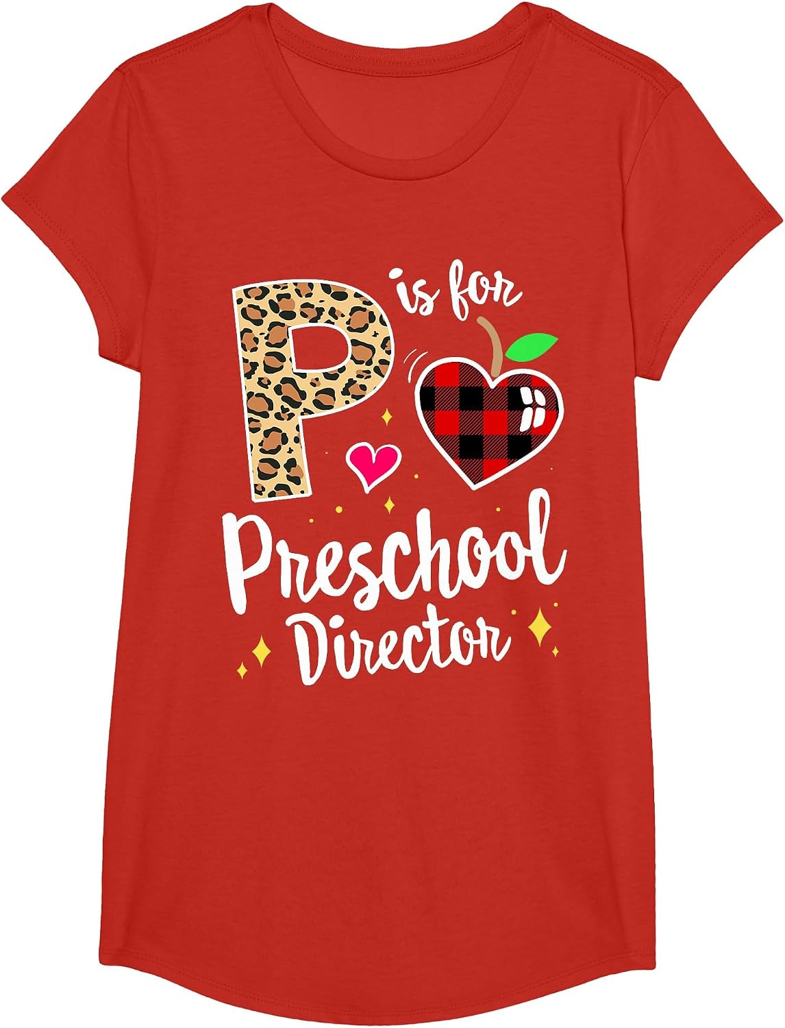 Preschool Director Back to School Daycare Appreciation Thank T-Shirt - Girls Red
