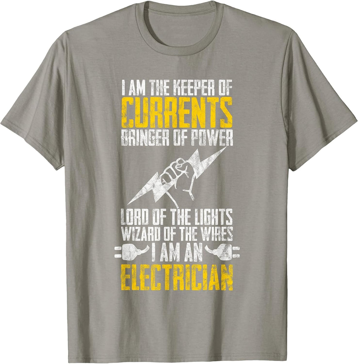 I Am A Keeper of Currents Electrician Electrical T-Shirt - Slate Grey