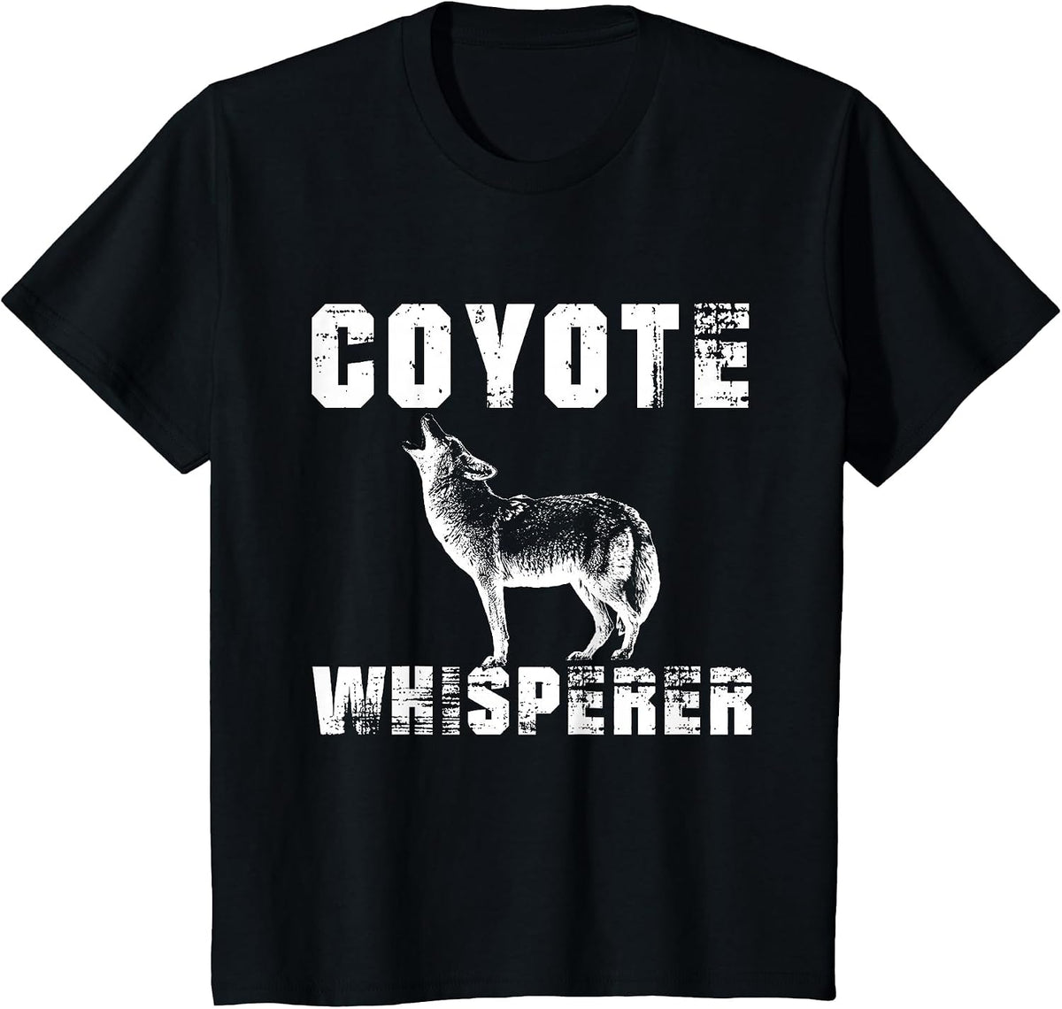 I Love Coyote Whisperer Classic Art Animals Lovers Happily T-Shirt - Black