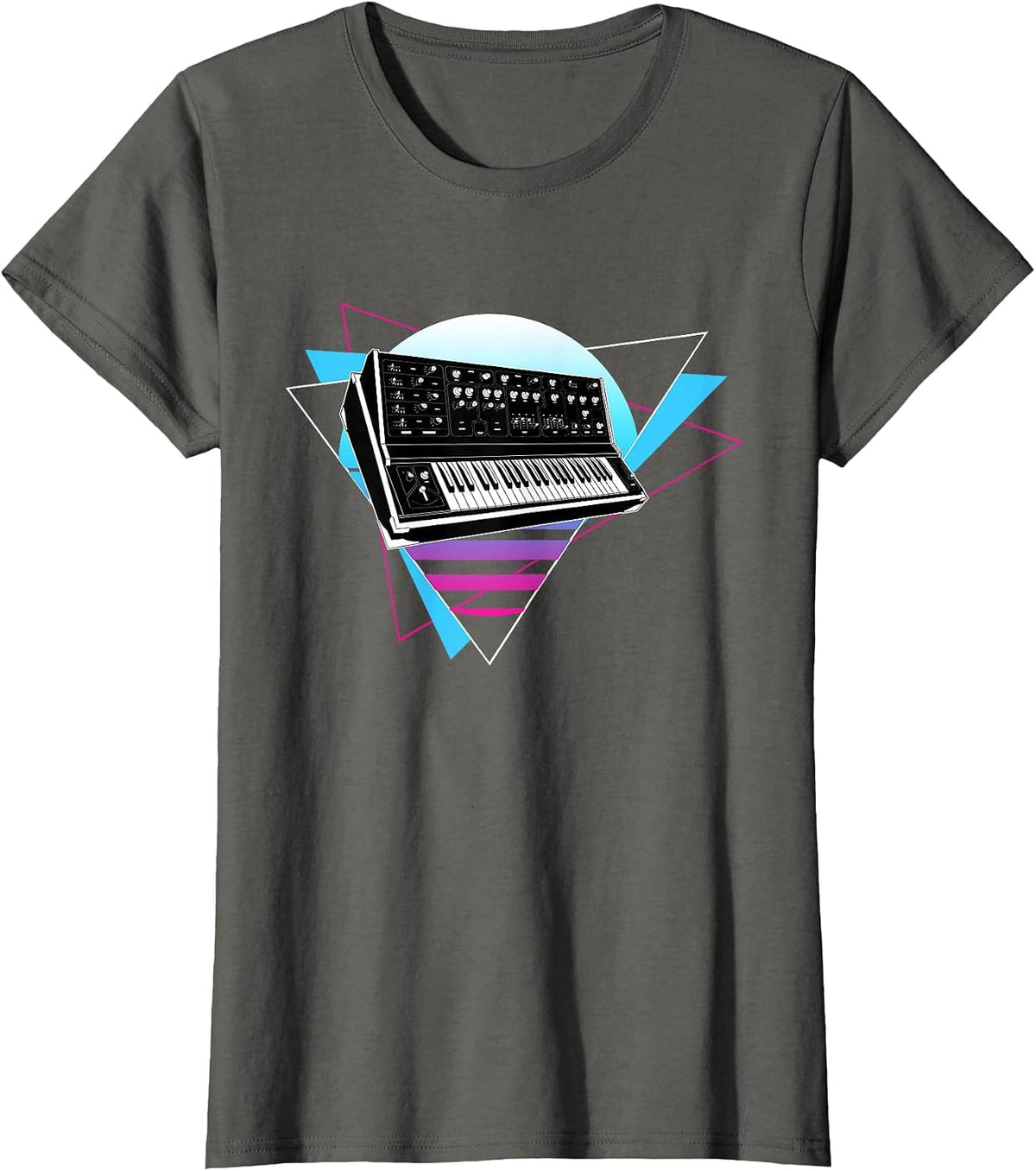 Modular Synthesizer Analog Vaporwave Techno T-Shirt - Asphalt Grey