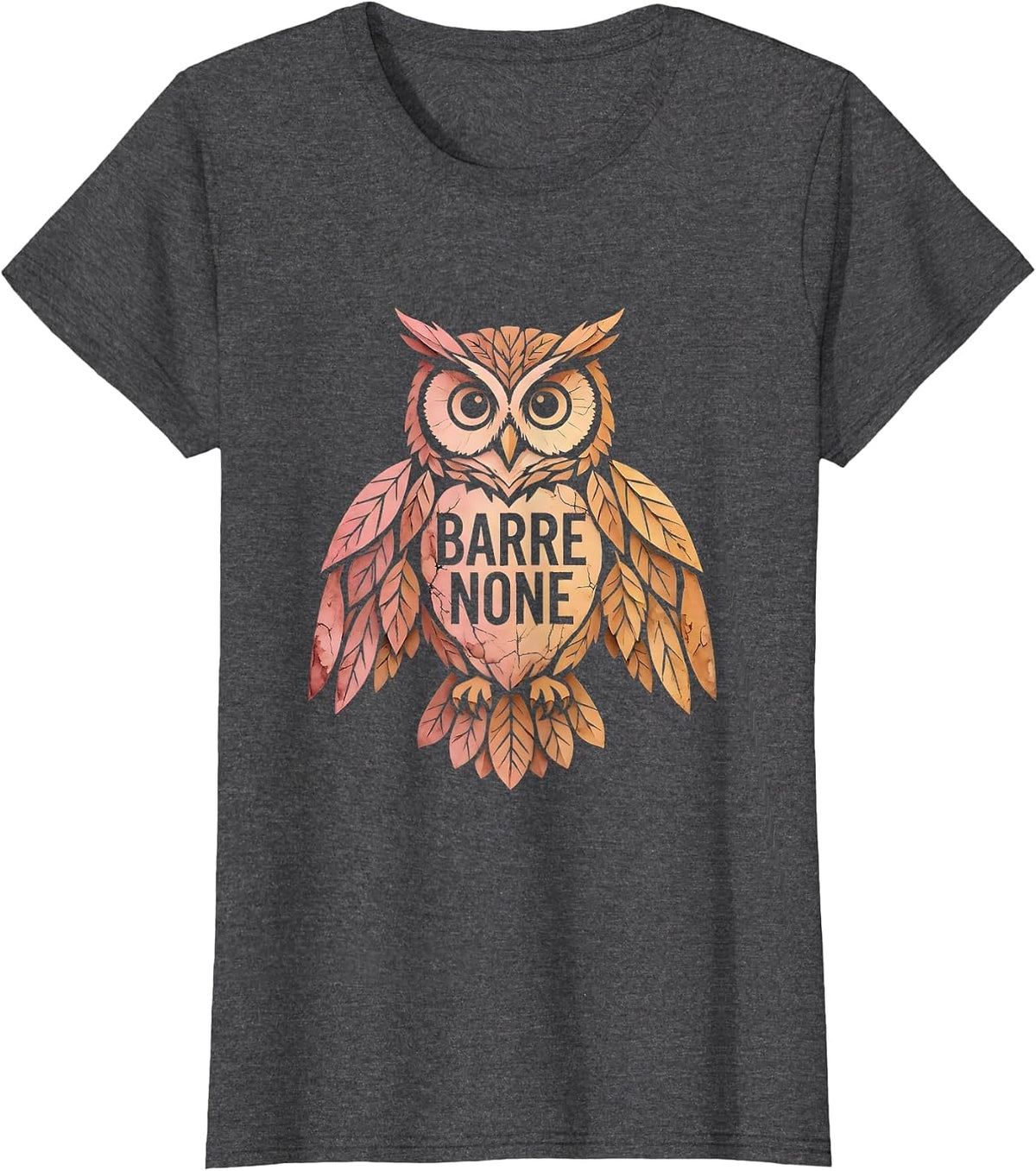 Women's Barre None Balletcore Fashion Inspirational Design T-Shirt - Dark Heather Grey