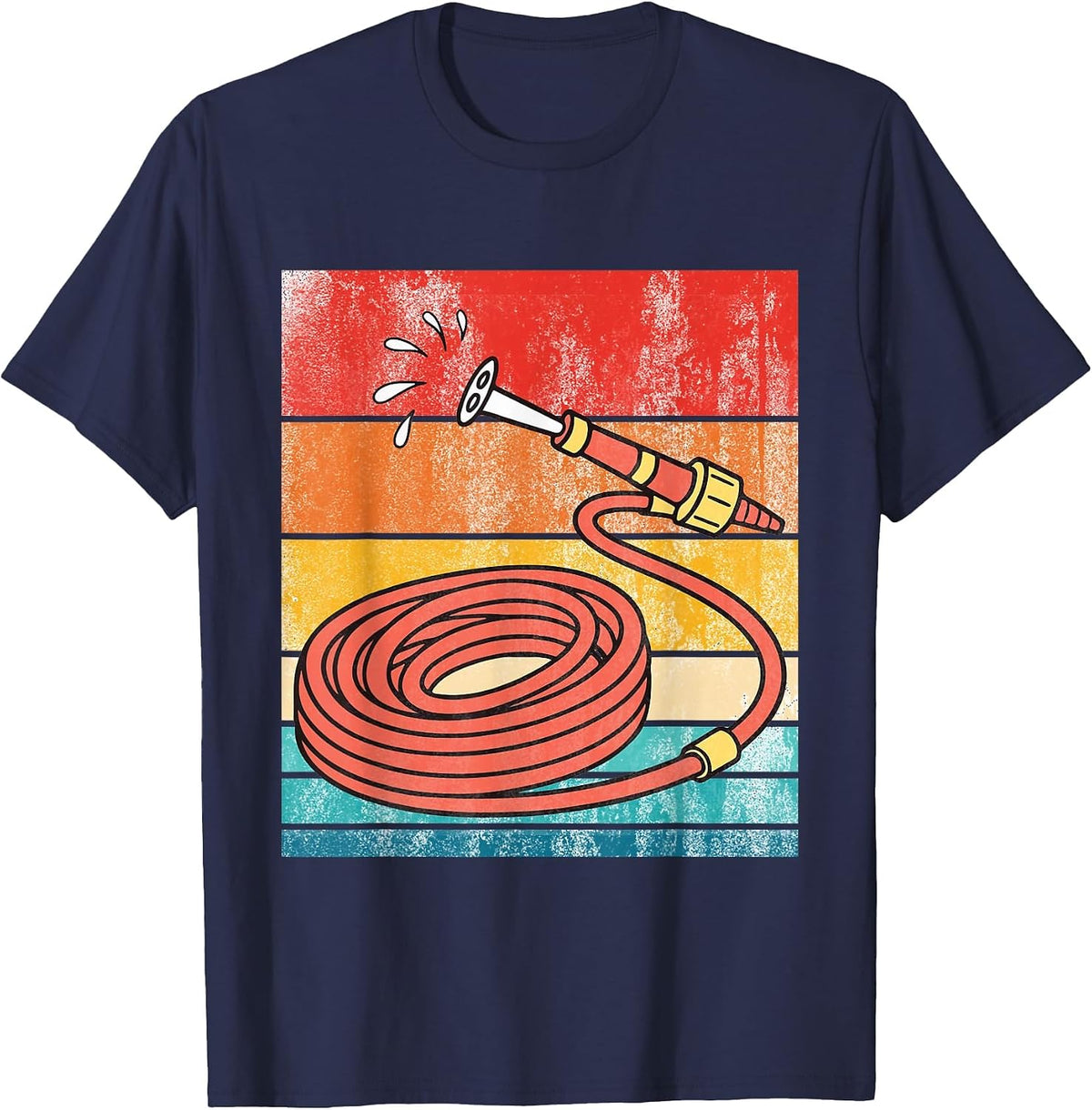 Fire Hose Vintage T-Shirt - Navy Blue