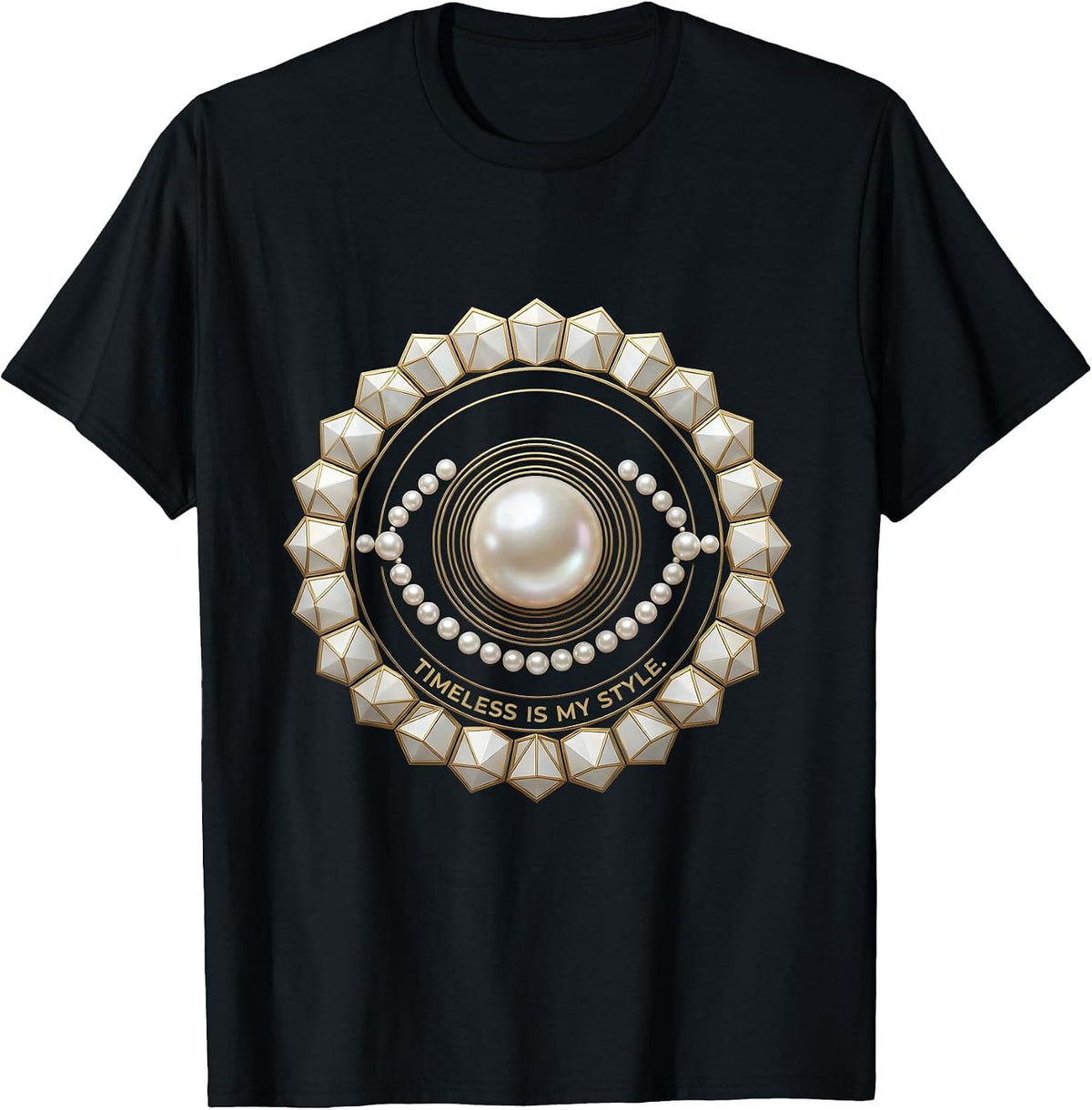 Men's Pearls Are Always Appropriate Timeless Style T-Shirt - Black