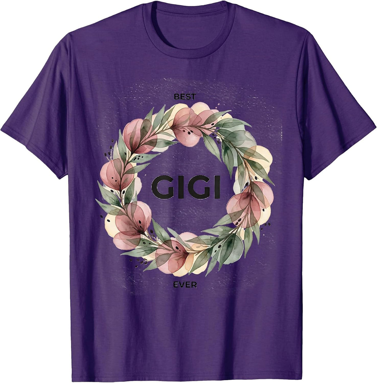 Best Gigi Ever Cute Personalized Name Word Art Gift T-Shirt - Purple