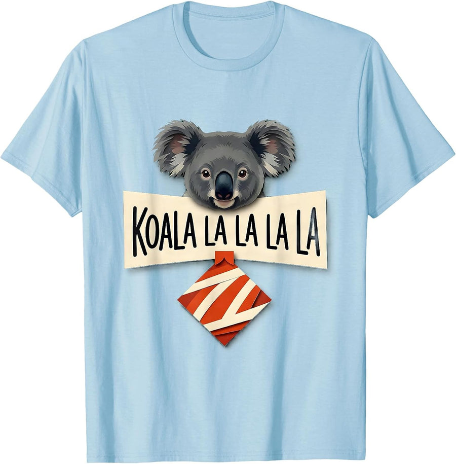 Men's Koala La La La La Funny Australian Animal Christmas Pun T-Shirt - Baby Blue