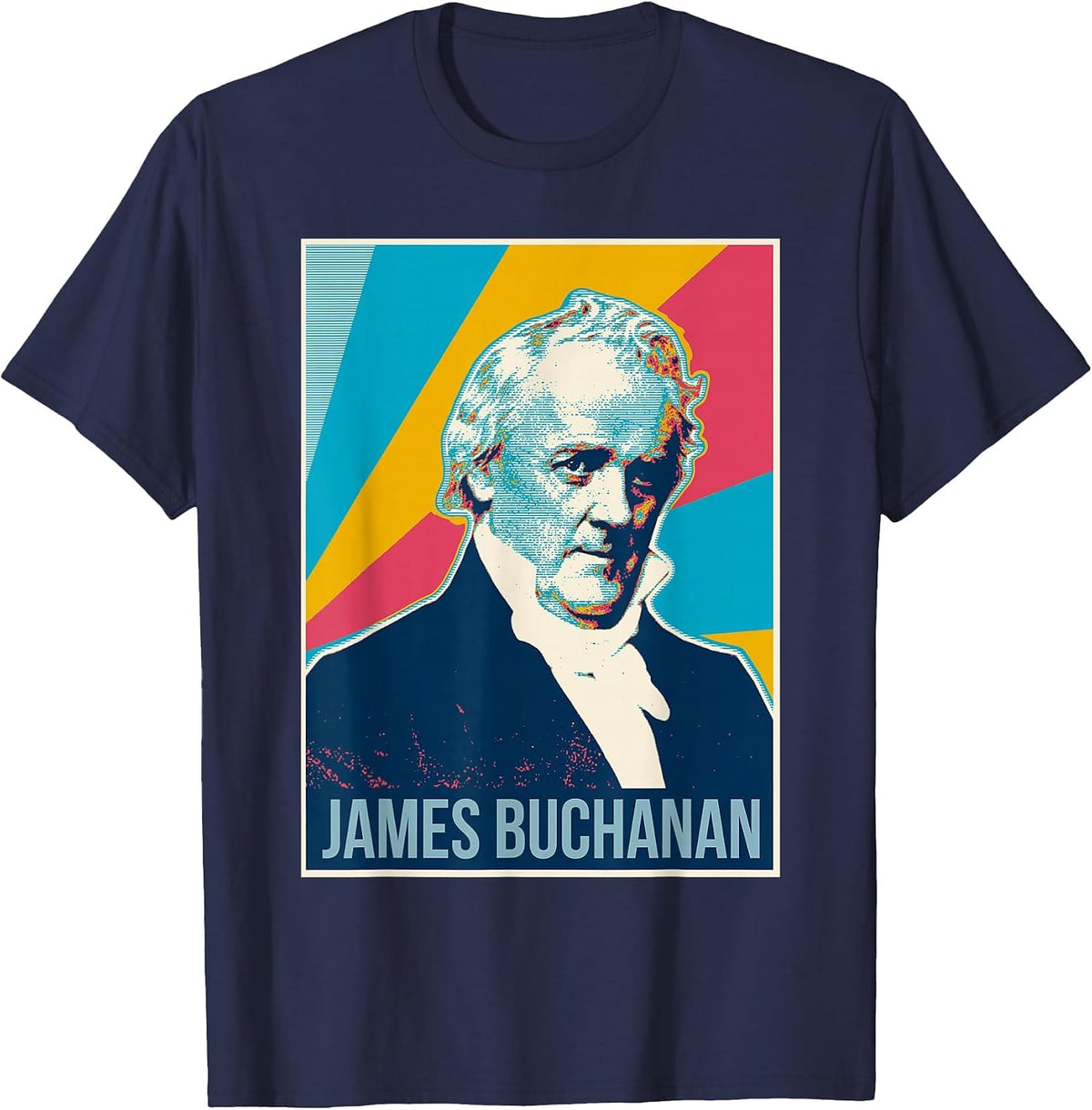 James Buchanan President T Shirt T-Shirt - Navy Blue