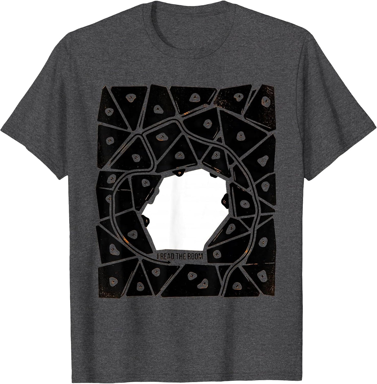 Men's I Read The Room Funny Rock Climber Bouldering Gift T-Shirt - Dark Heather Grey