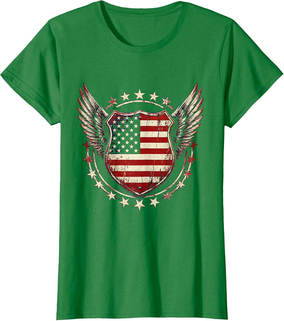 Vintage Route 66 Highway Sign at Dusk T-Shirt - Kelly Green