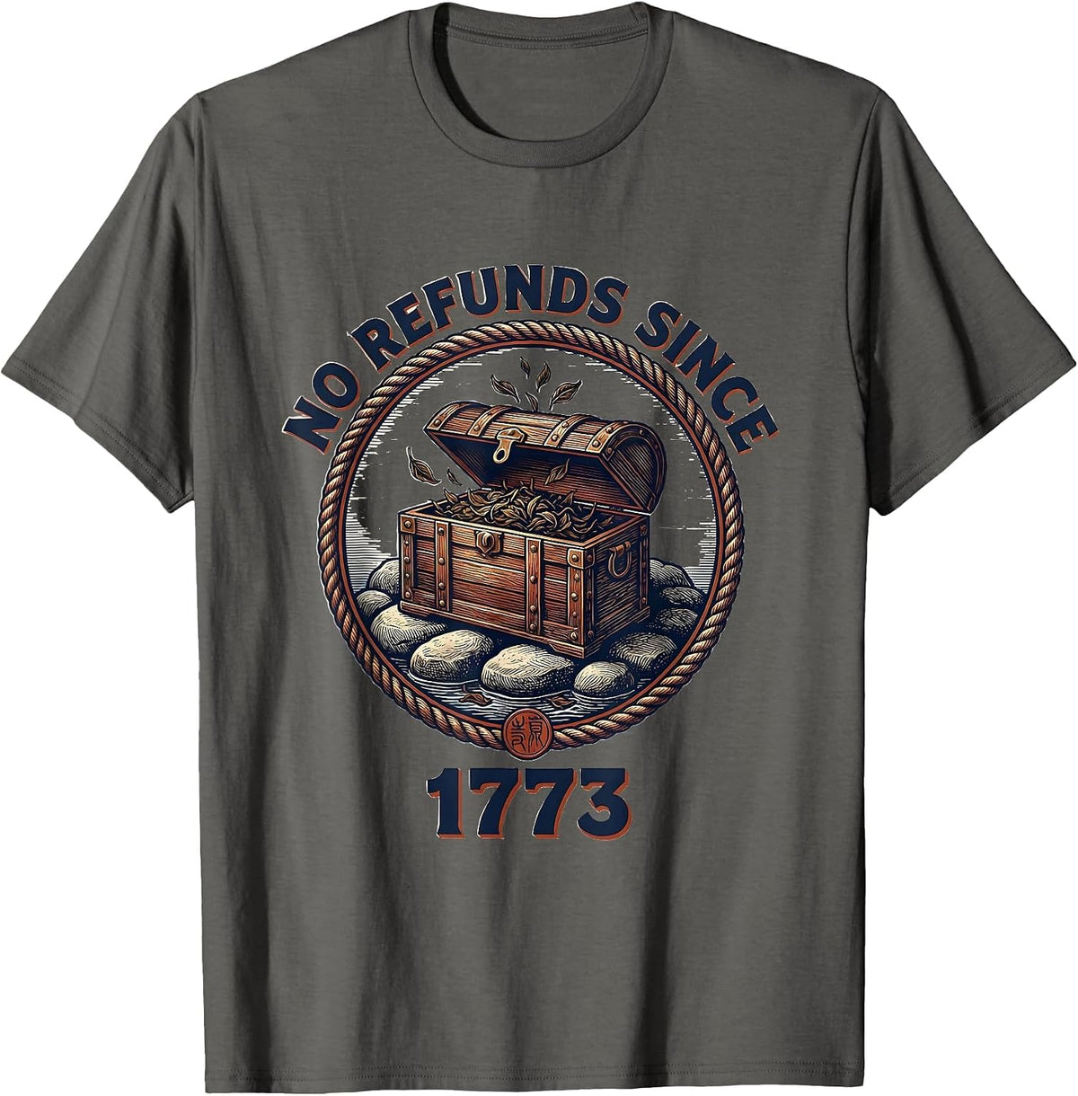 Men's No Refunds Since 1773 Funny History Teacher 4th of July T-Shirt - Asphalt Grey