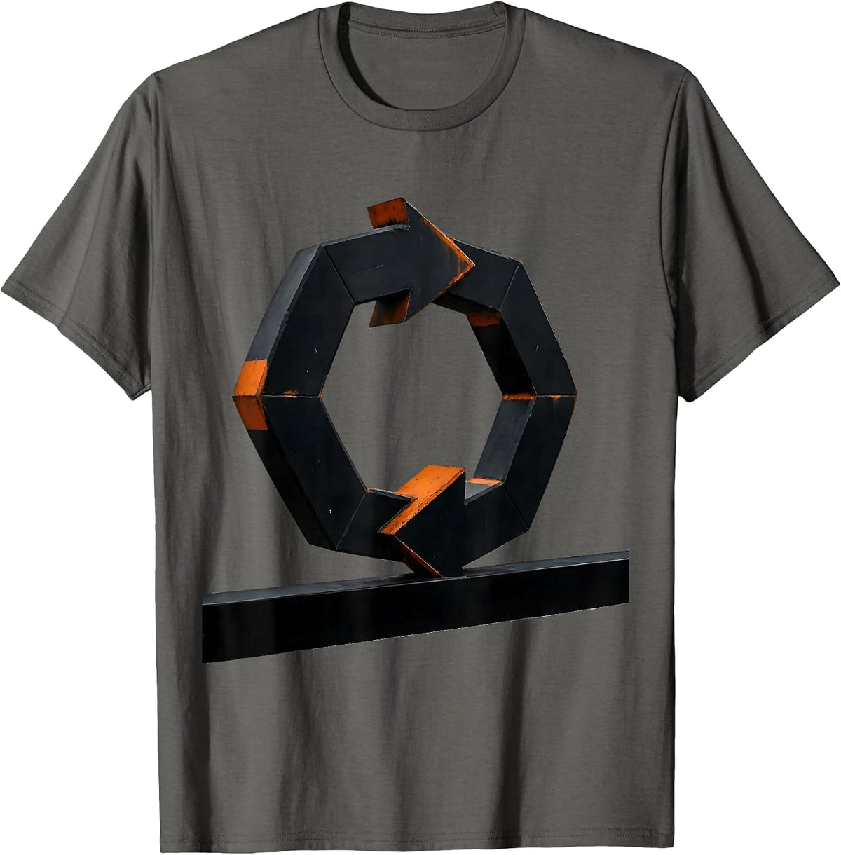 Brutalist Loop Pharmacy Tech Job Humor Gift T-Shirt - Asphalt Grey