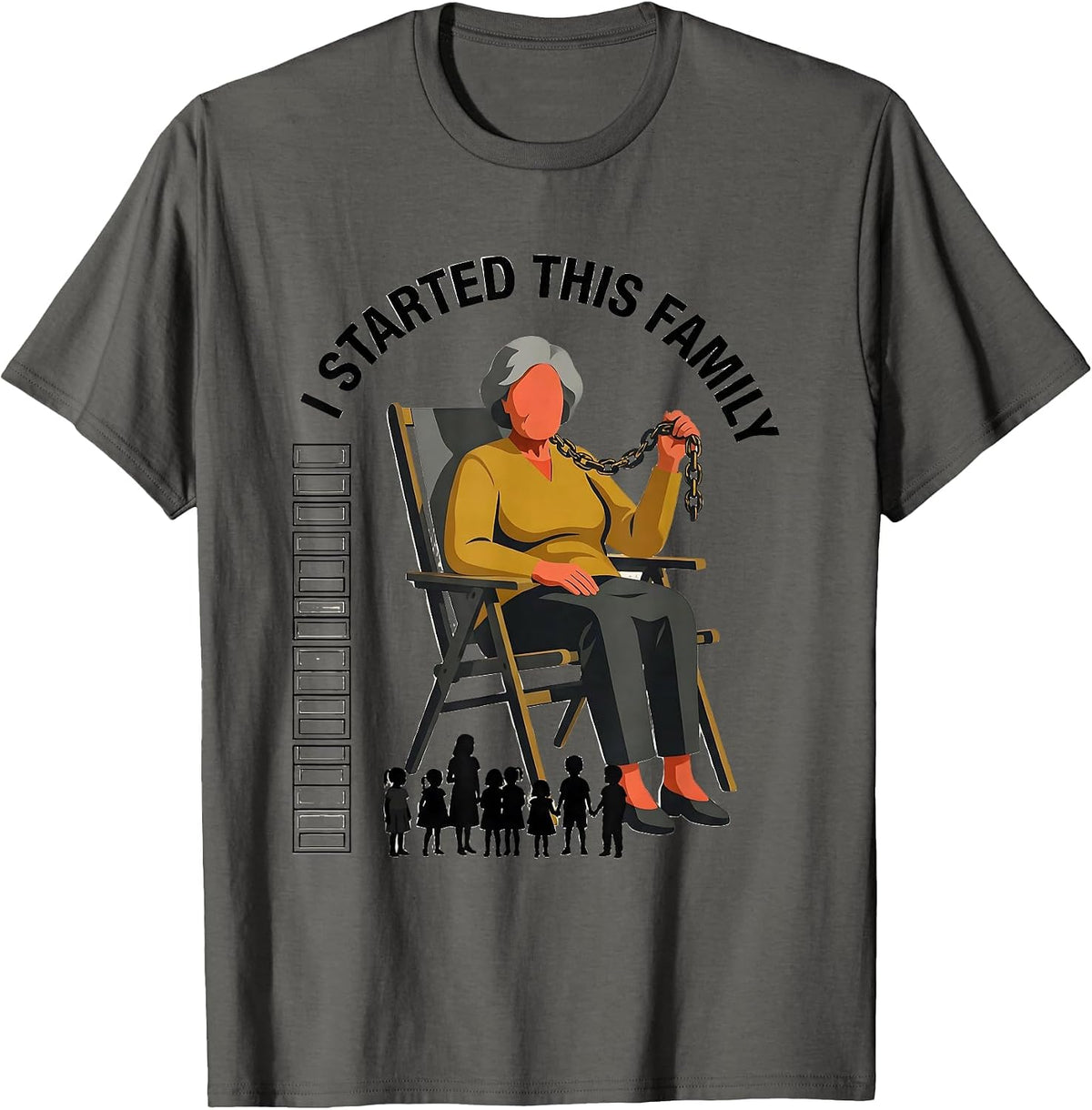 I Started This Family Funny Family Reunion Matching 2026 T-Shirt - Asphalt Grey